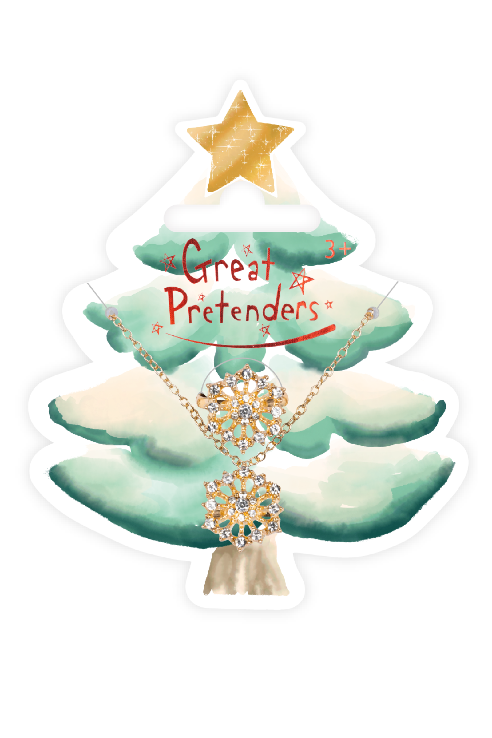 Snowflake Necklace & Ring Set (2 pcs)