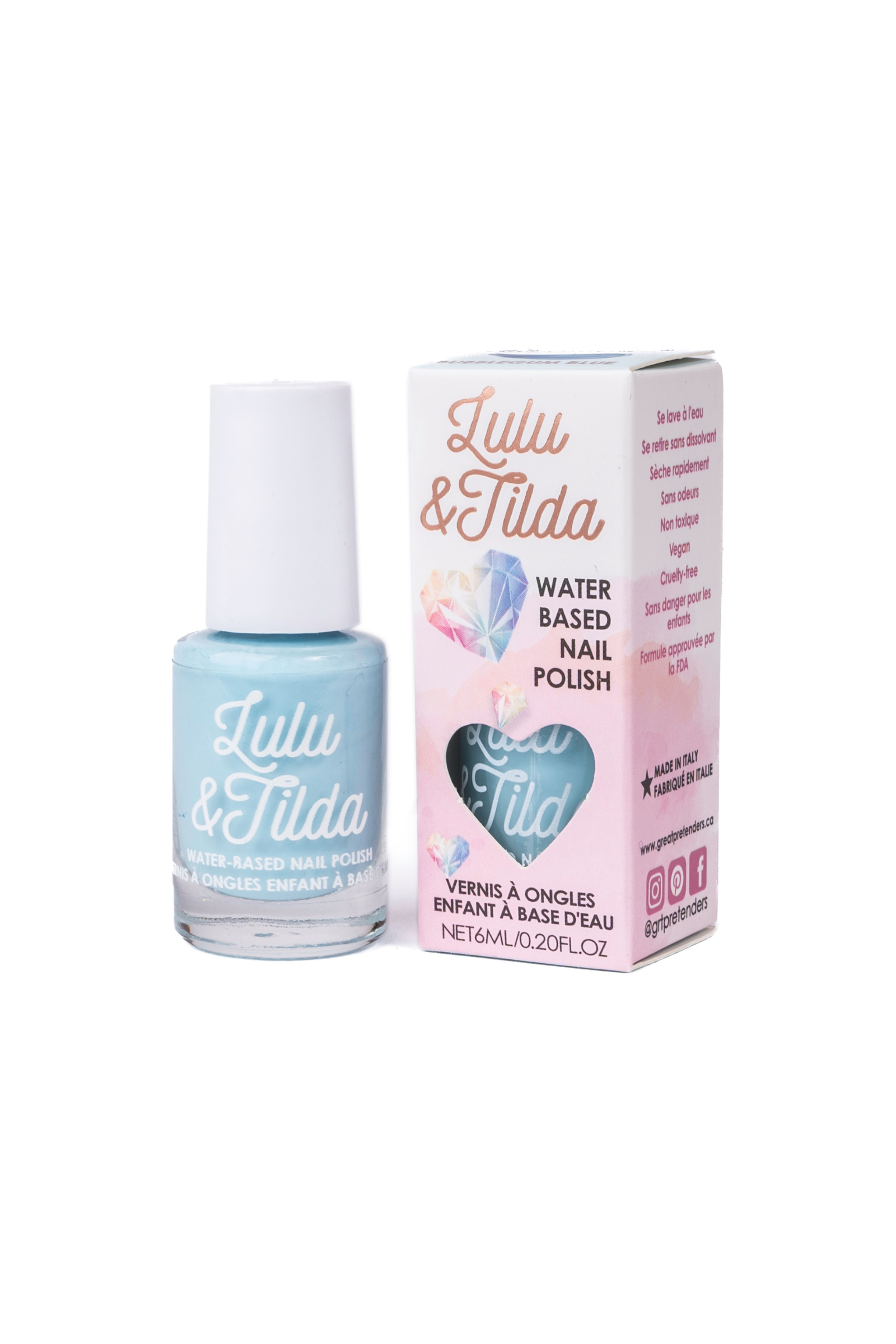 Bubblegum Blue, Washable Nail Polish