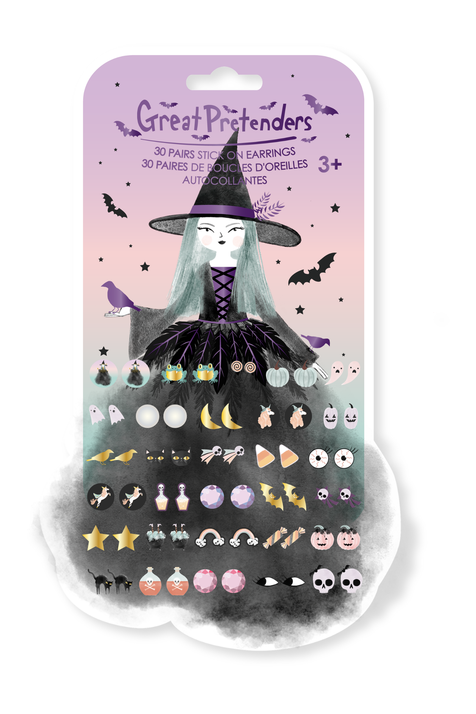 Natasha the Raven Witch Stick-on Earrings (30 pairs)