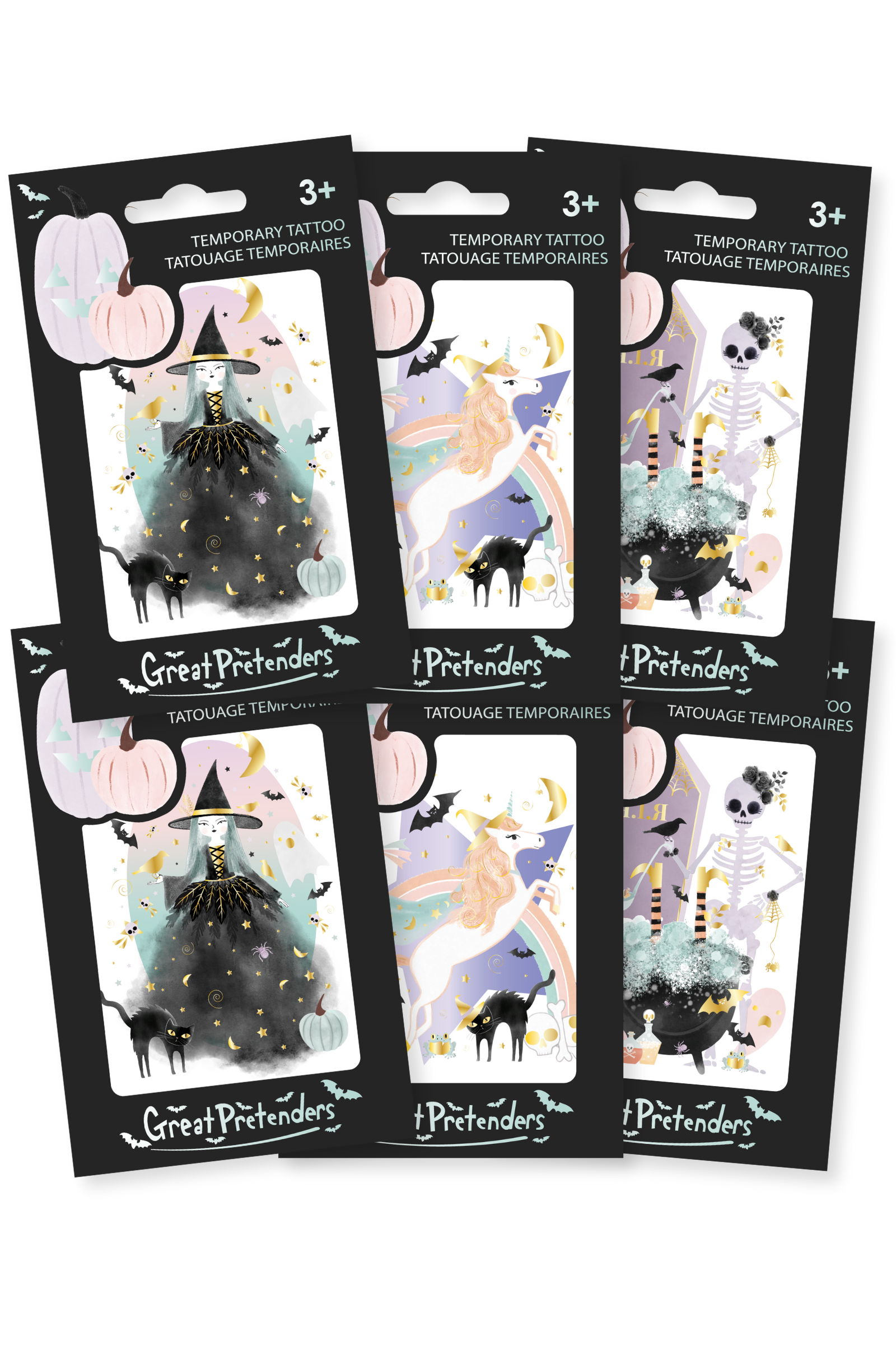 Raven Witch Tattoo, 3 styles assorted