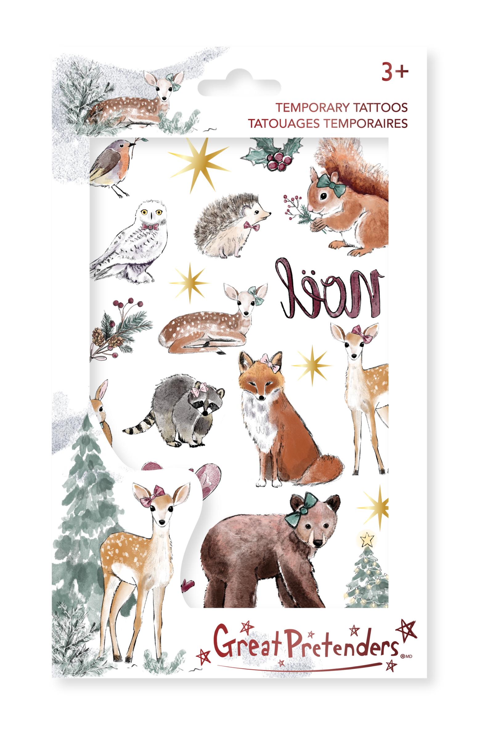 Woodland Fawn Tattoo Sheet (22 pcs)