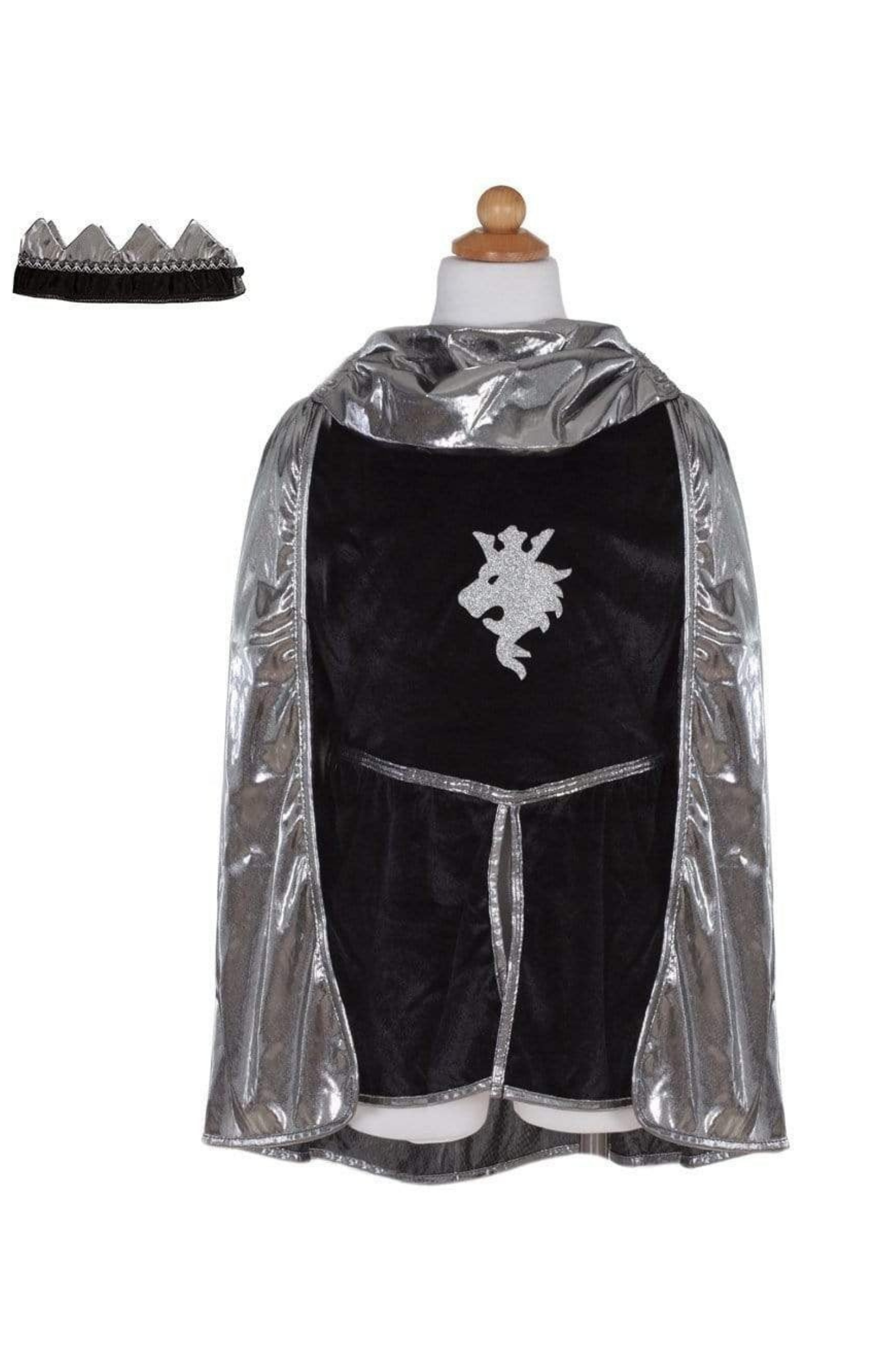 Silver Knight Cape Tunic with Crown