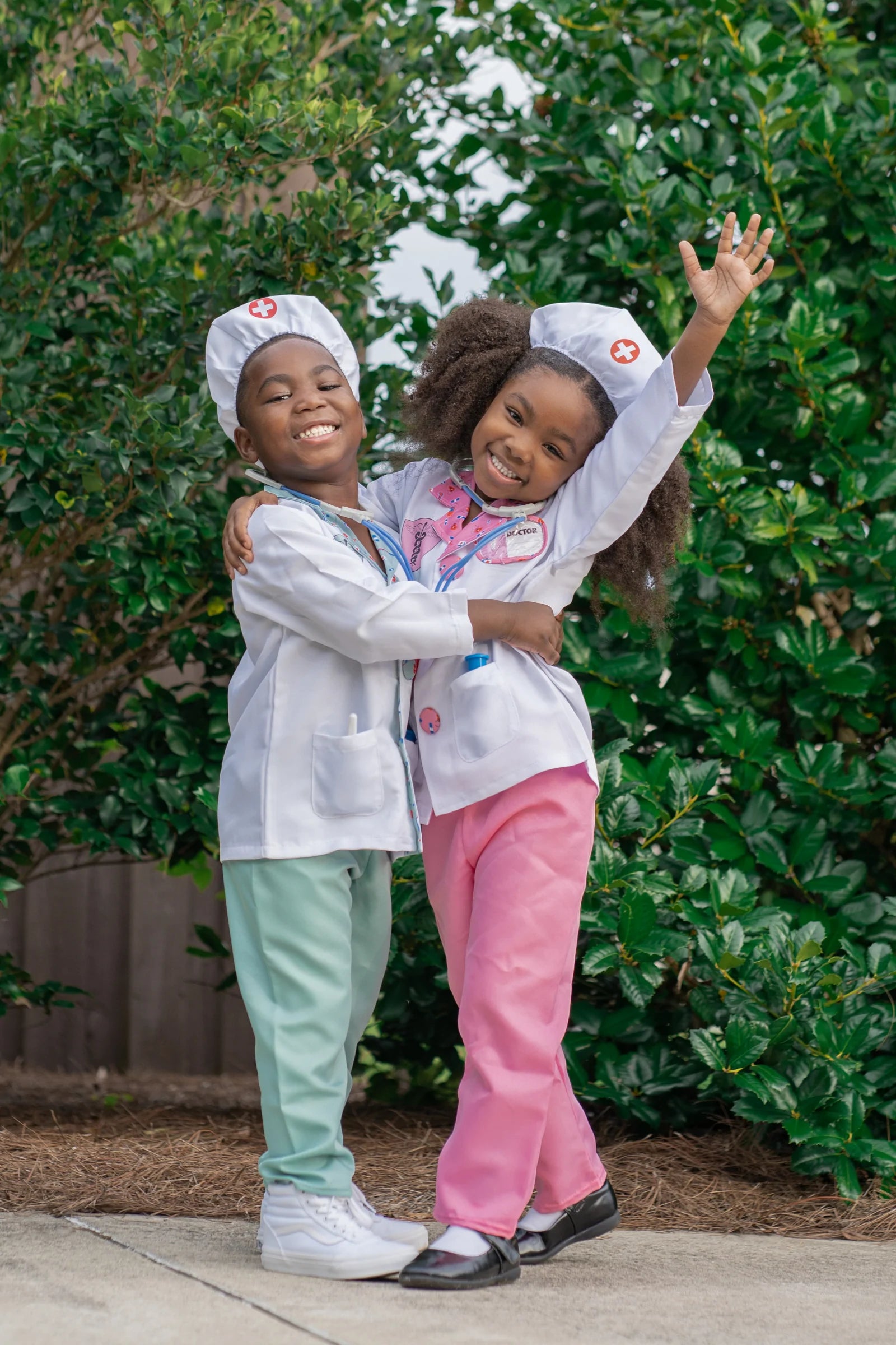 Doctor Coat with Scrub Pant & Accessory Set (8 pcs), Green