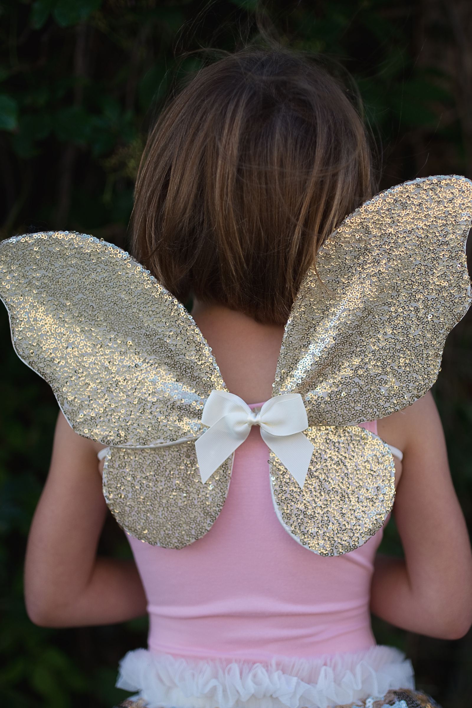 Gracious Gold Sequins Skirt with Wings & Headband