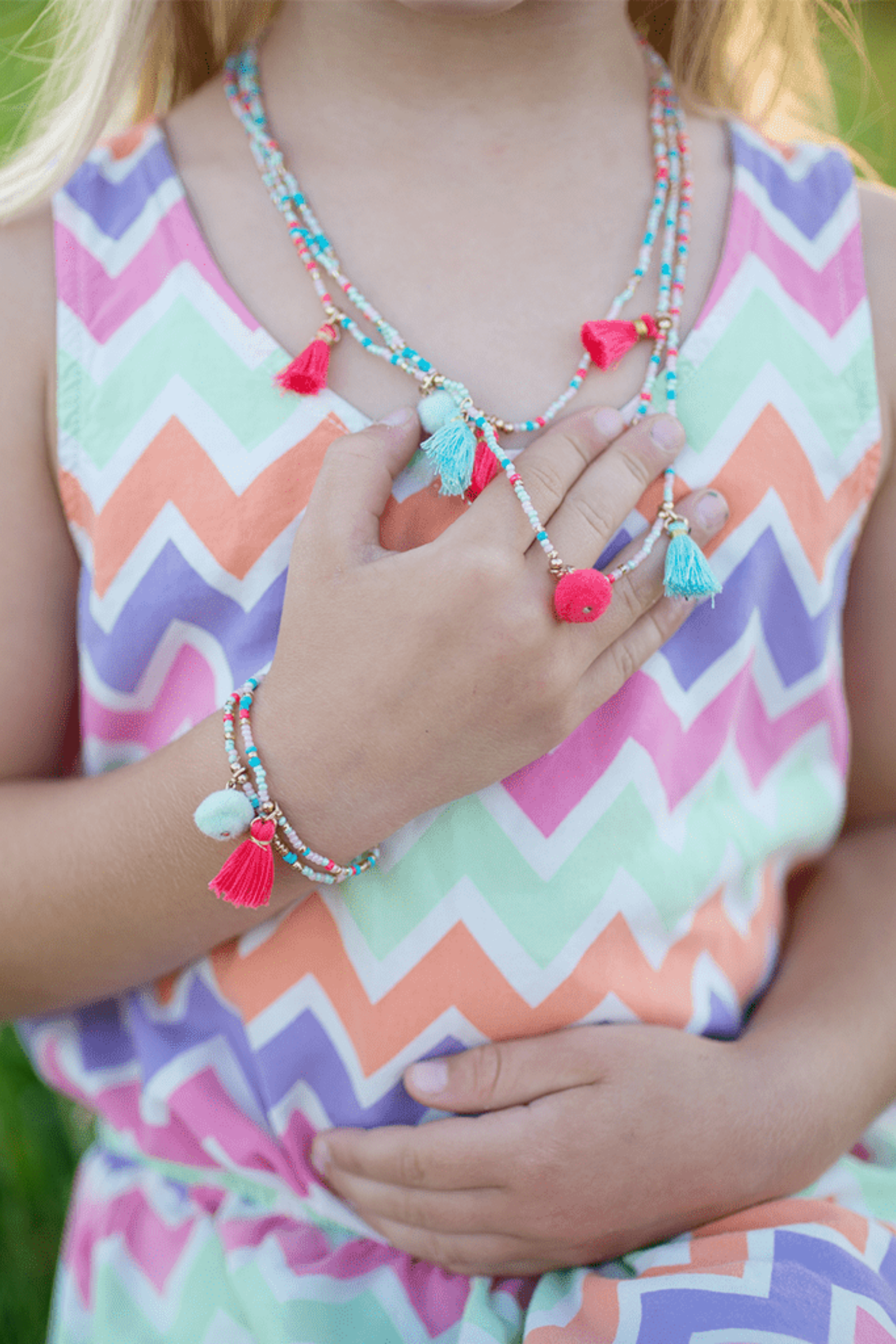 Fantastic Tassel Necklace & Bracelet Set (5 pcs)