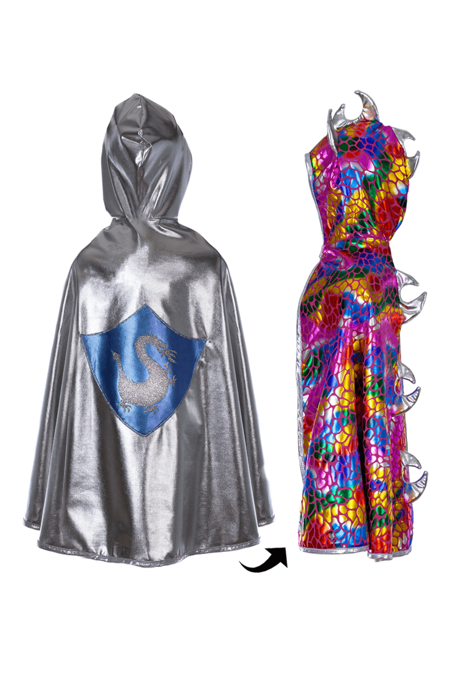 Dragon Knight Cape, Multicolour/Silver