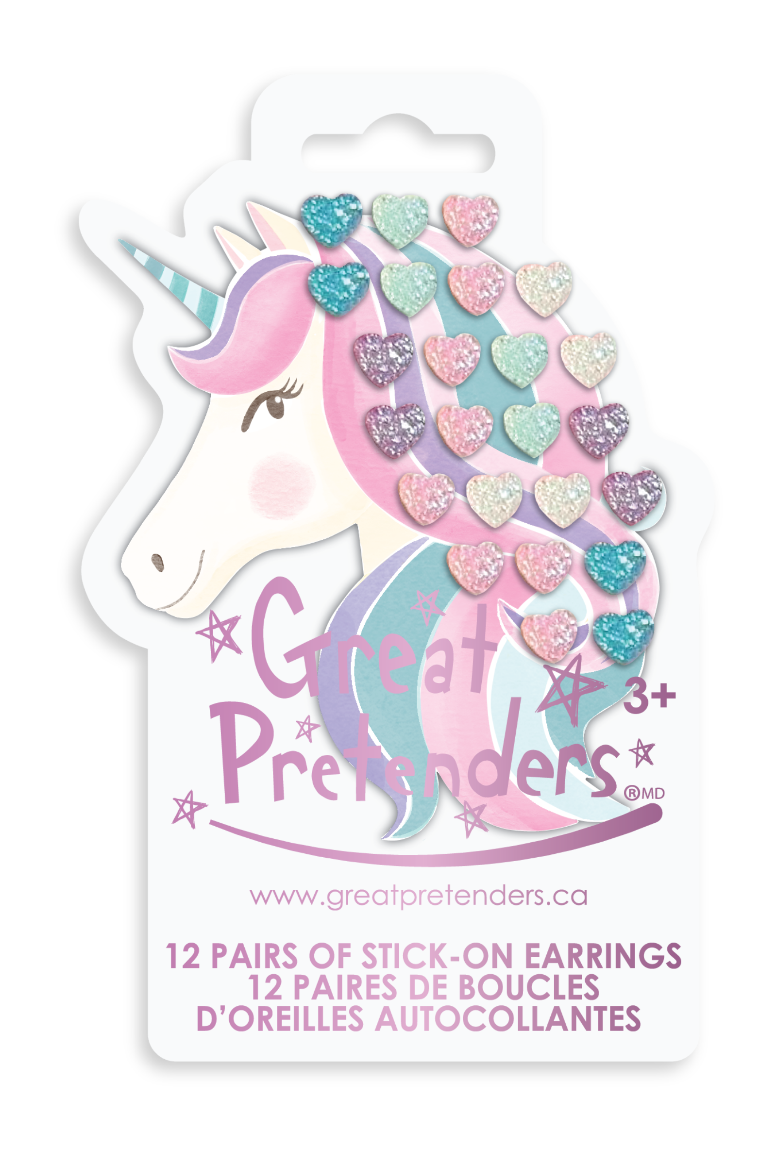 Rhinestone Royalty Stick On Earrings (12 pairs)