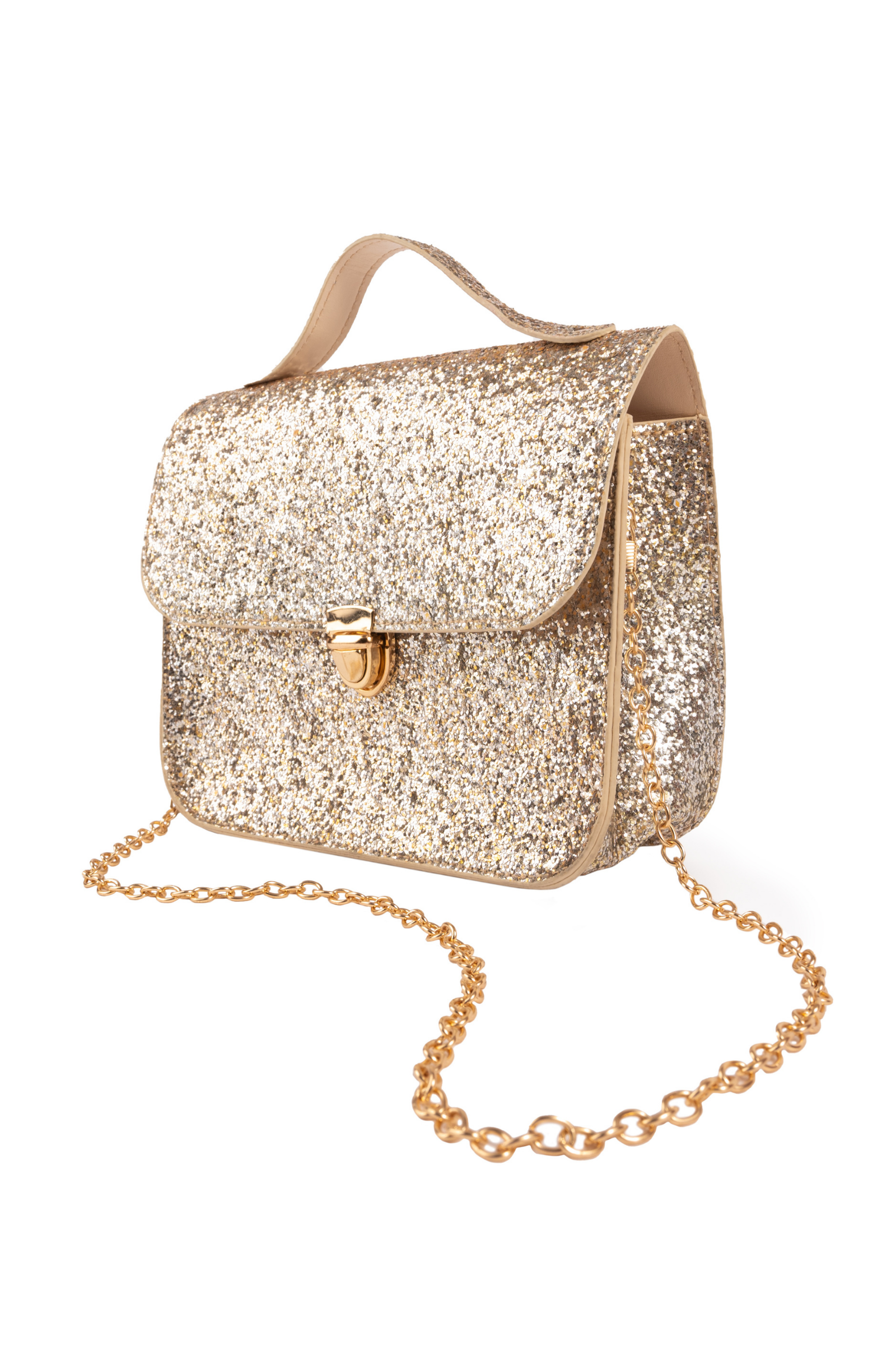 Skyline Glitzer-Partytasche, Gold