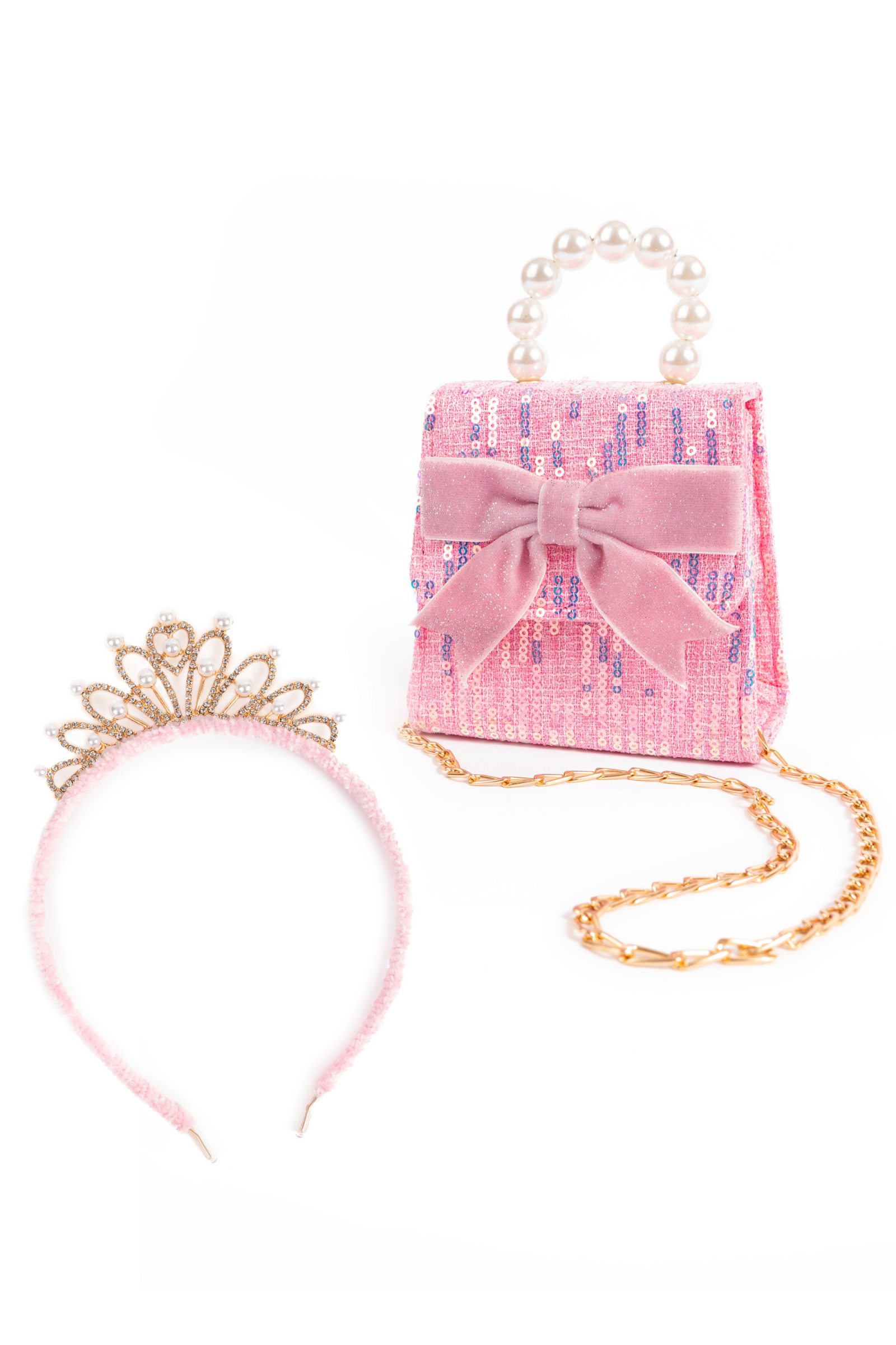 Die Mademoiselle Mini-Handtasche mit Haarband, Rosa