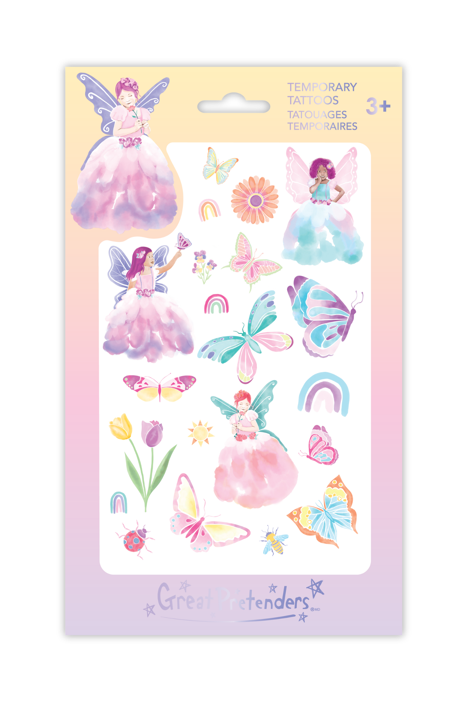 Butterfly Fairy Tattoo Sheet (18 pcs)