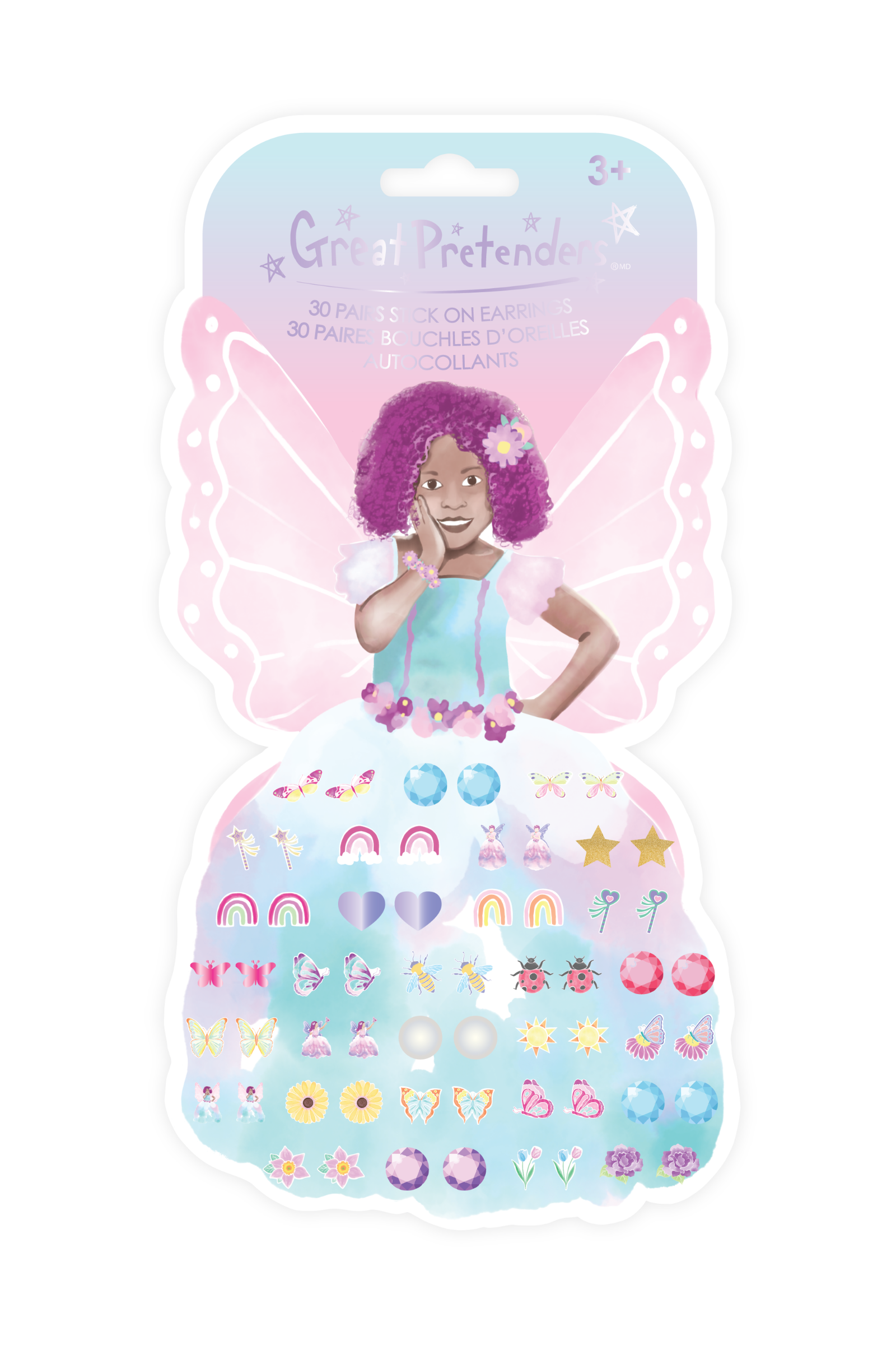 Butterfly Fairy Azaria Stick-on Earrings (30 pairs)