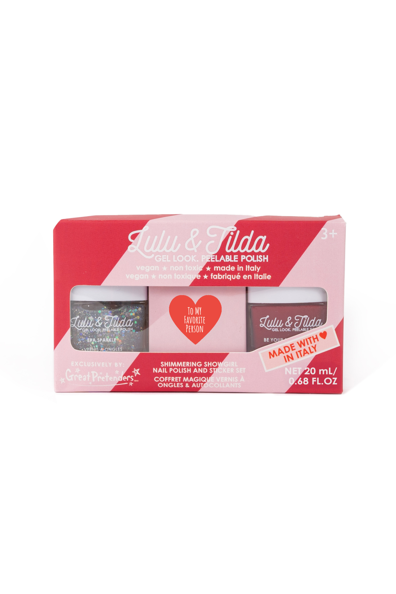 Ensemble de vernis à ongles et planche d'autocollants Shimmering Showgirl