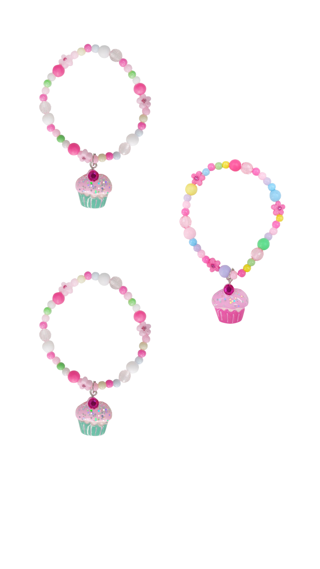 Cutie Cupcake Crunch Bracelet, 3 styles assorted