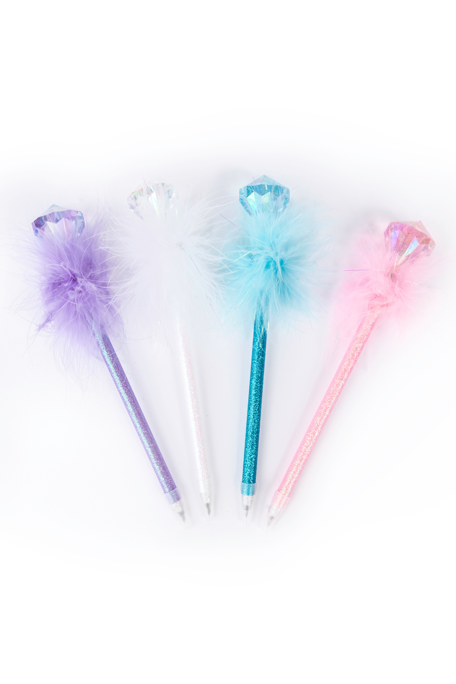 Diamond Fluffy Pens, 4 styles assorted