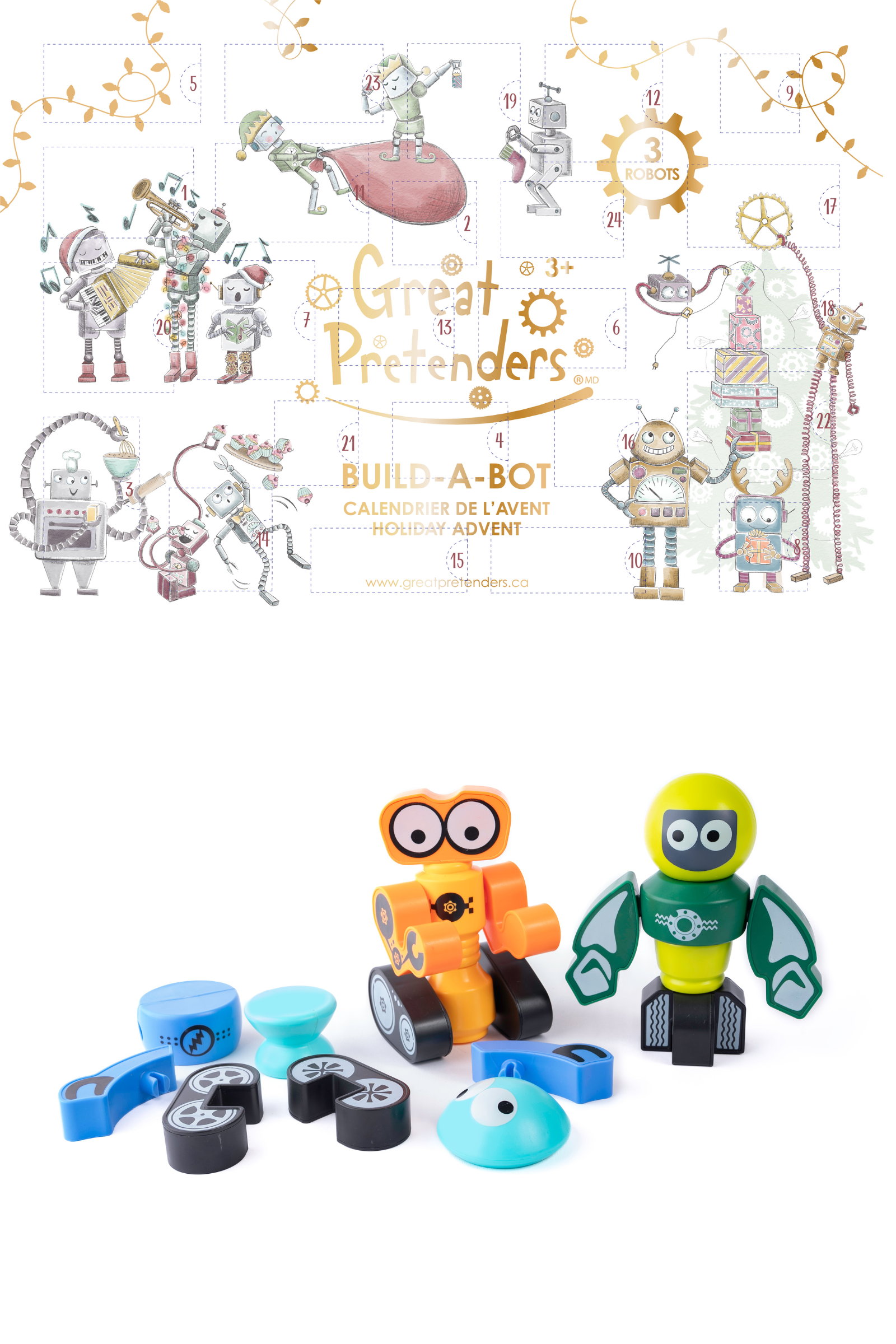 Build a Bot Holiday Advent Calendar Set (24 pcs)