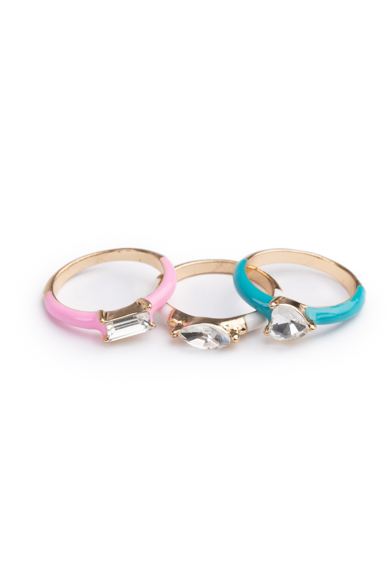 Boutique Chic Crystal Cool Ring Set (3 pcs)