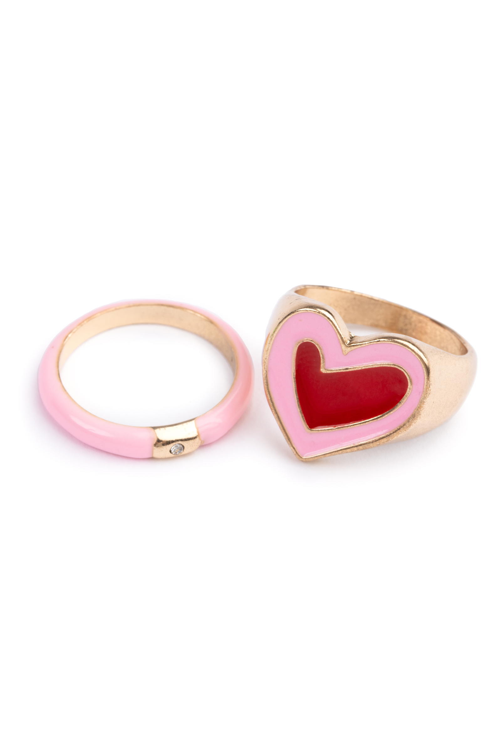 Boutique Chic Tickled Pink Ring Set (2 pcs)