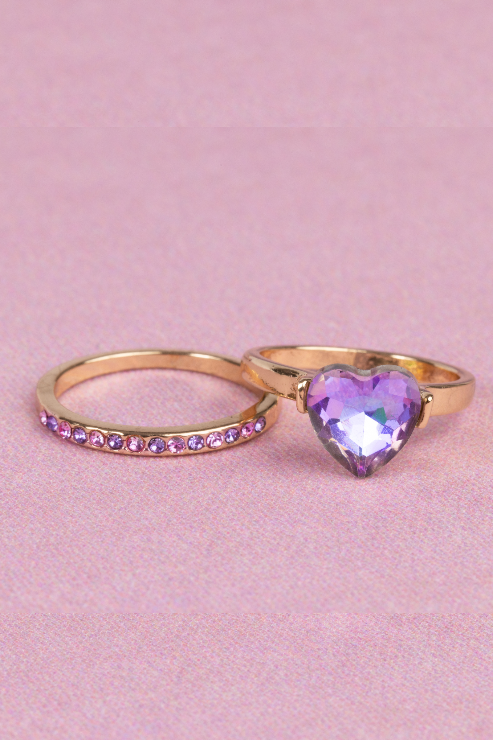 Boutique Chic Precious Purple Ring Set (2 pcs)