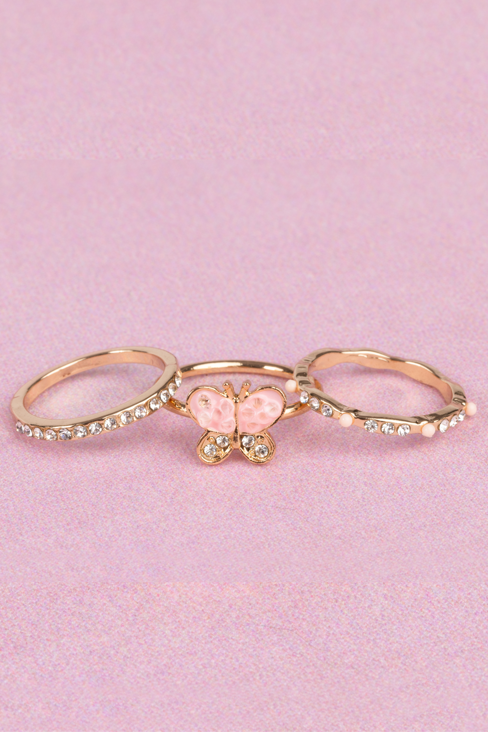 Boutique Chic Butterfly Garden Ring Set (3 pcs)