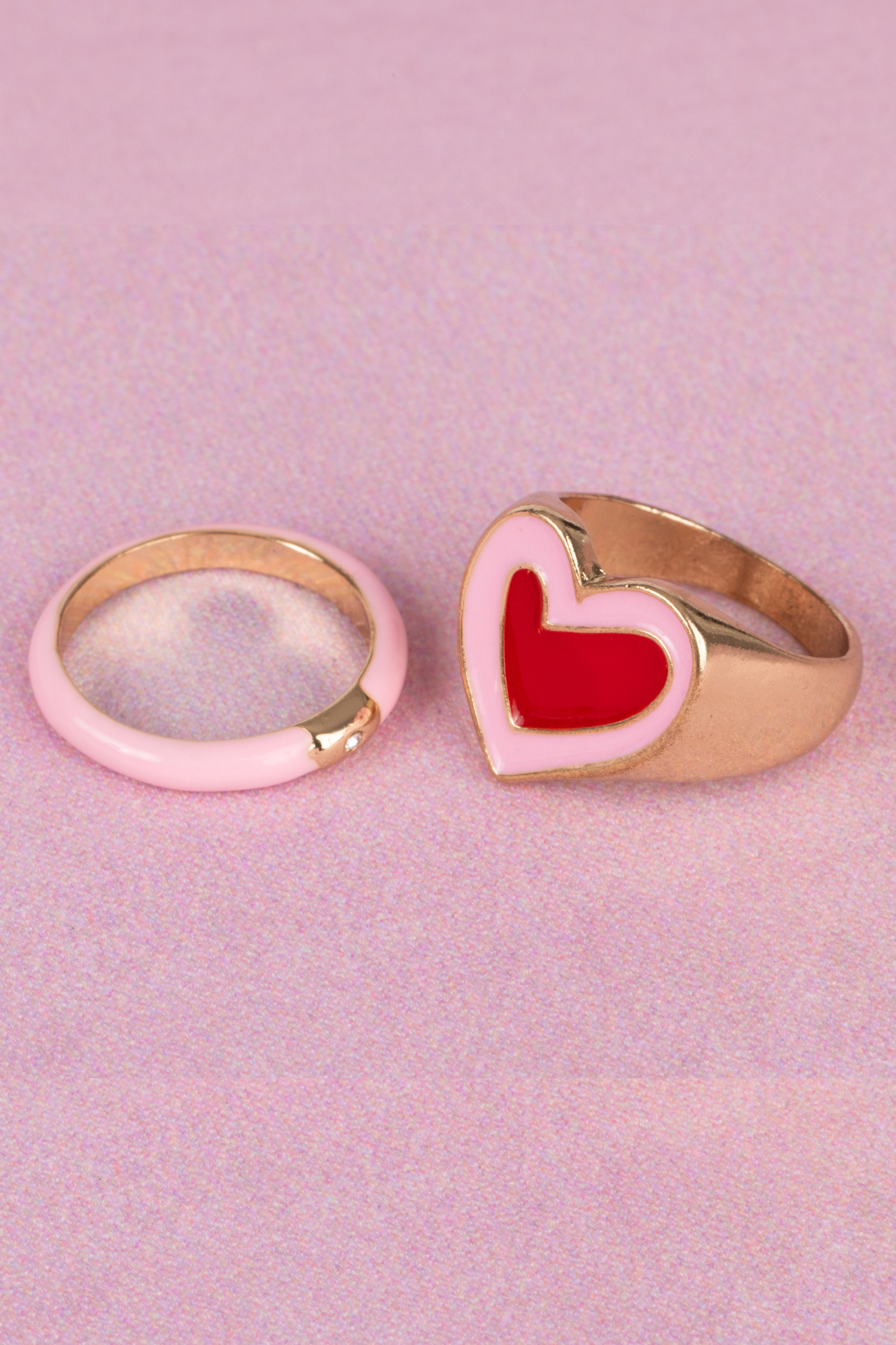 Boutique Chic Tickled Pink Ring Set (2 pcs)