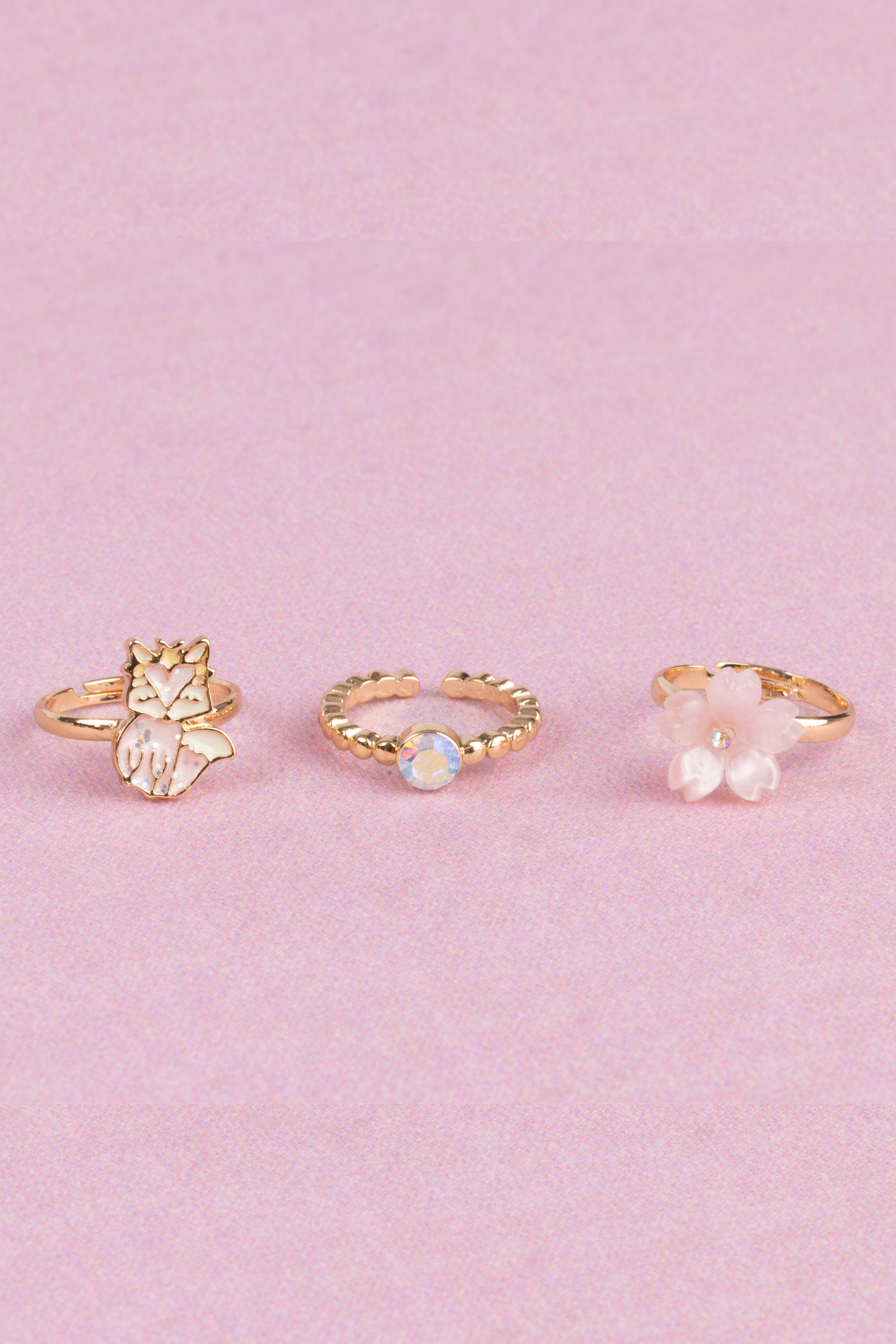 Boutique Foxy Floral Ring Set (3 pcs)