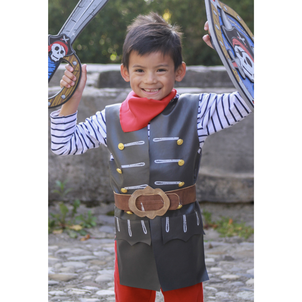 Skully Pirate Vest with Belt & Scarf