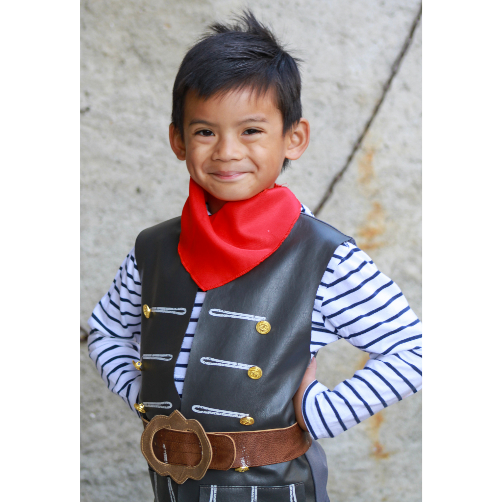 Skully Pirate Vest with Belt & Scarf
