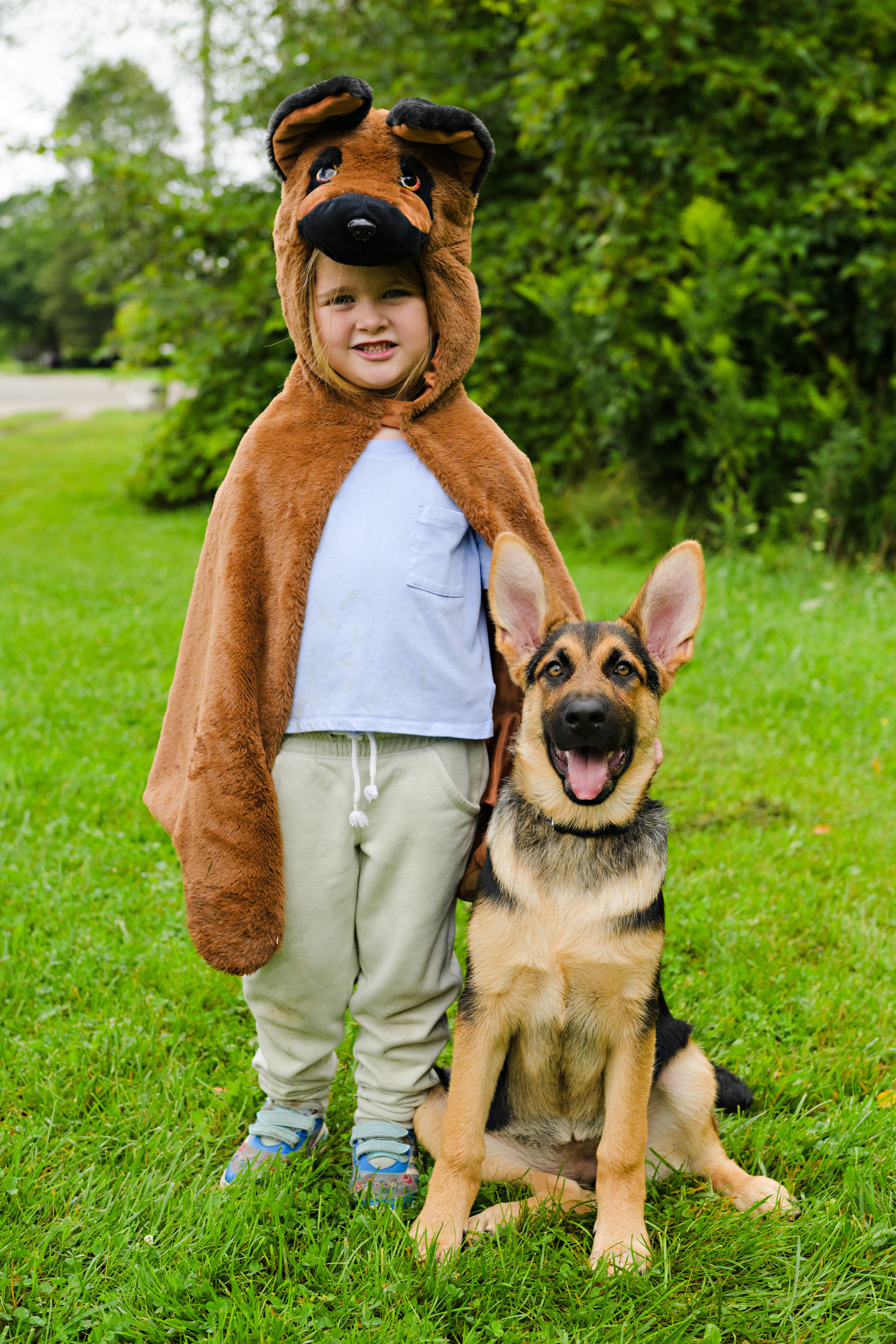 Toddler/ German Shepherd Dog Cuddle Cape