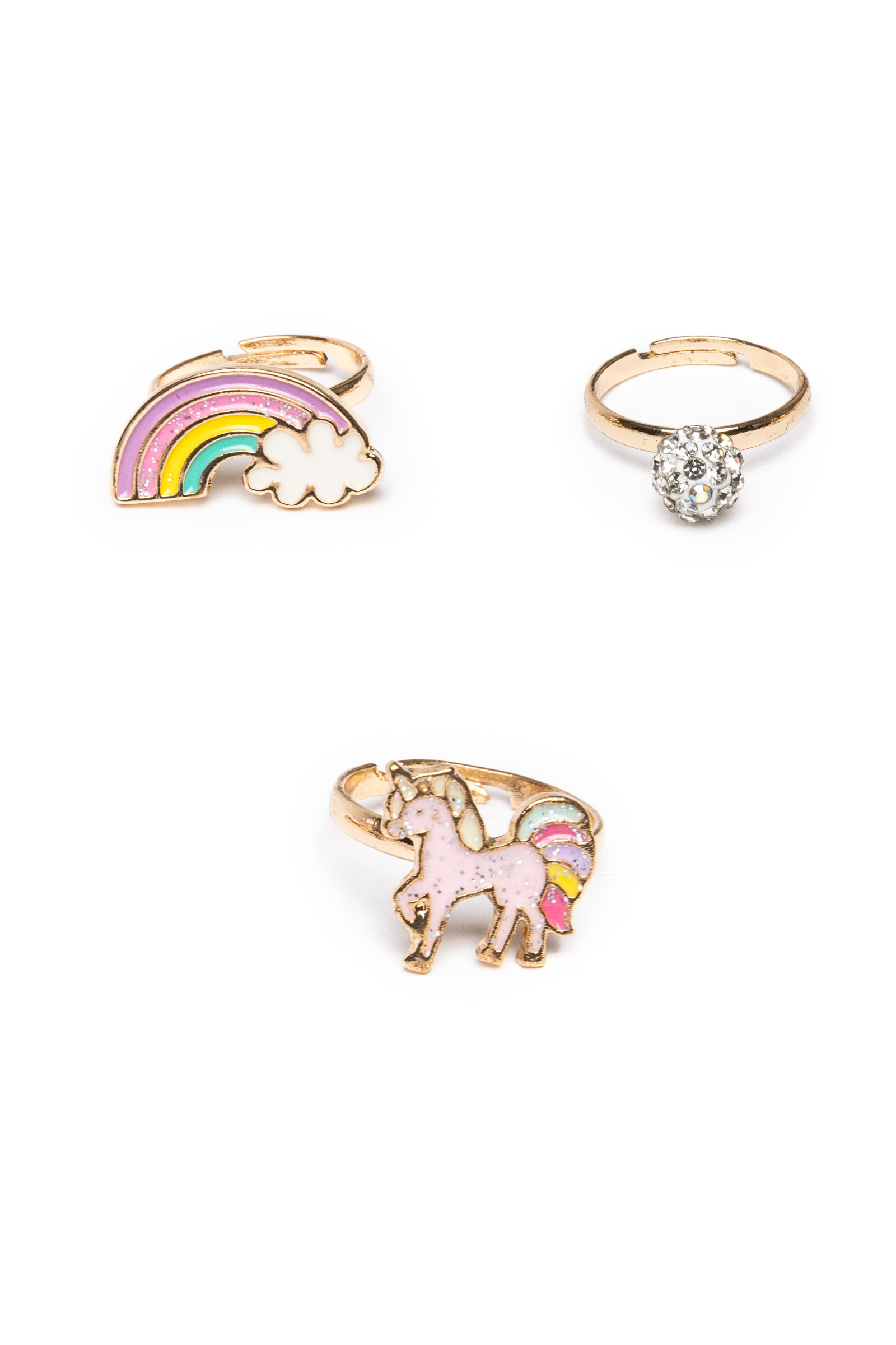 Boutique Unicorn Rainbow Ring Set (3 pcs)