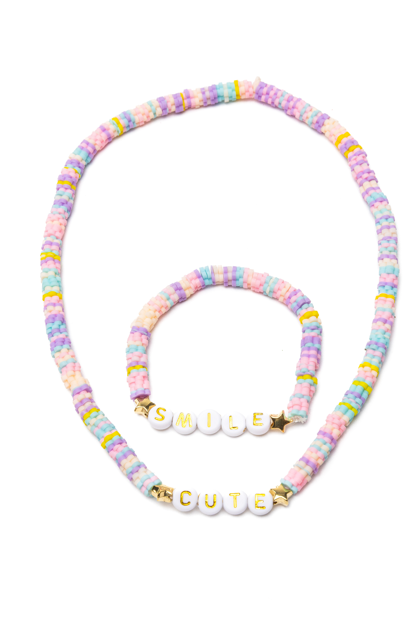 Cute Smile Necklace & Bracelet Set (2 pcs)