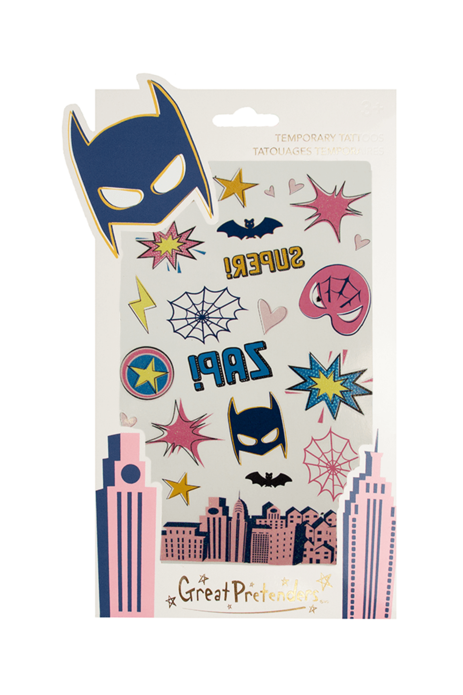 Superhero Star Temporary Tattoos