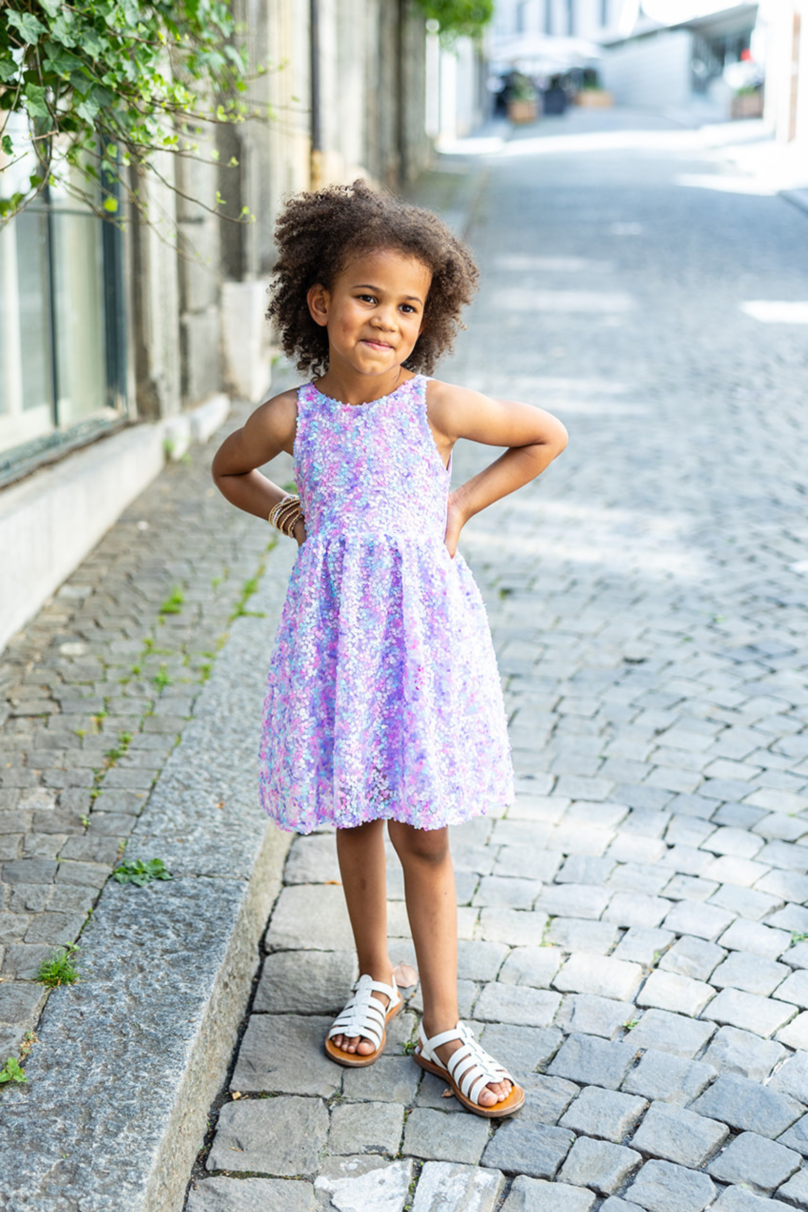 Purple Party Sequins Dress