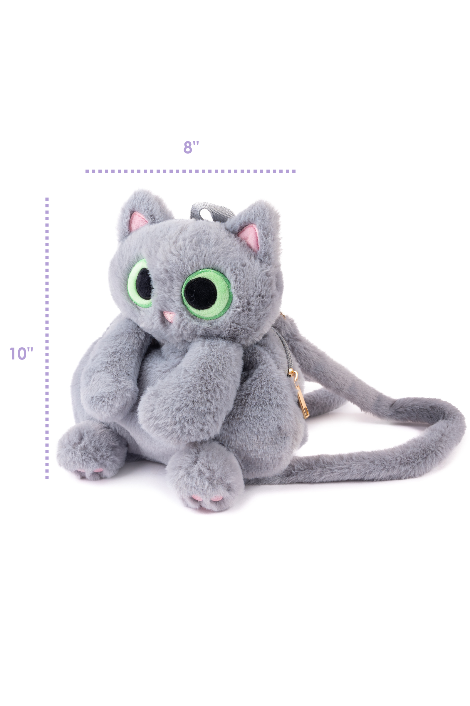 Cutie Kitty Backpack, Grey