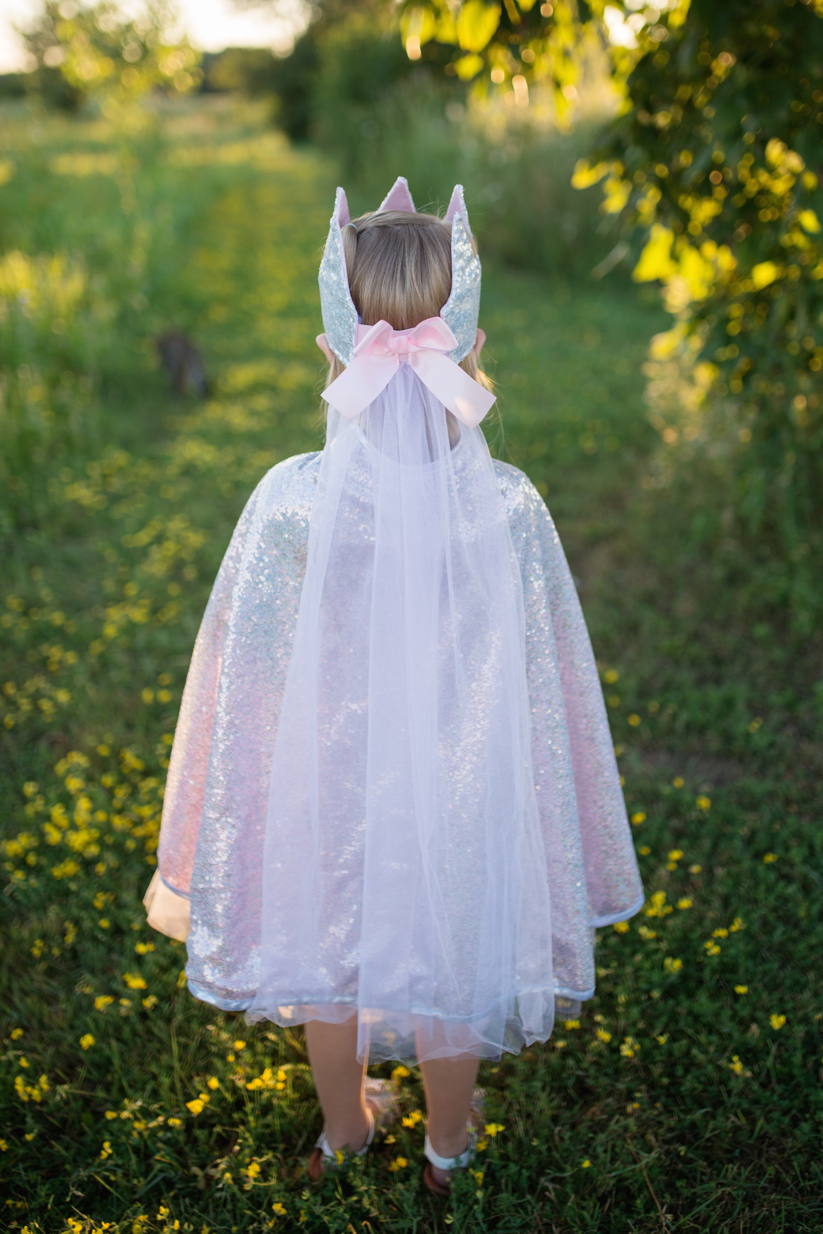 Silver Sequins Reversible Cape