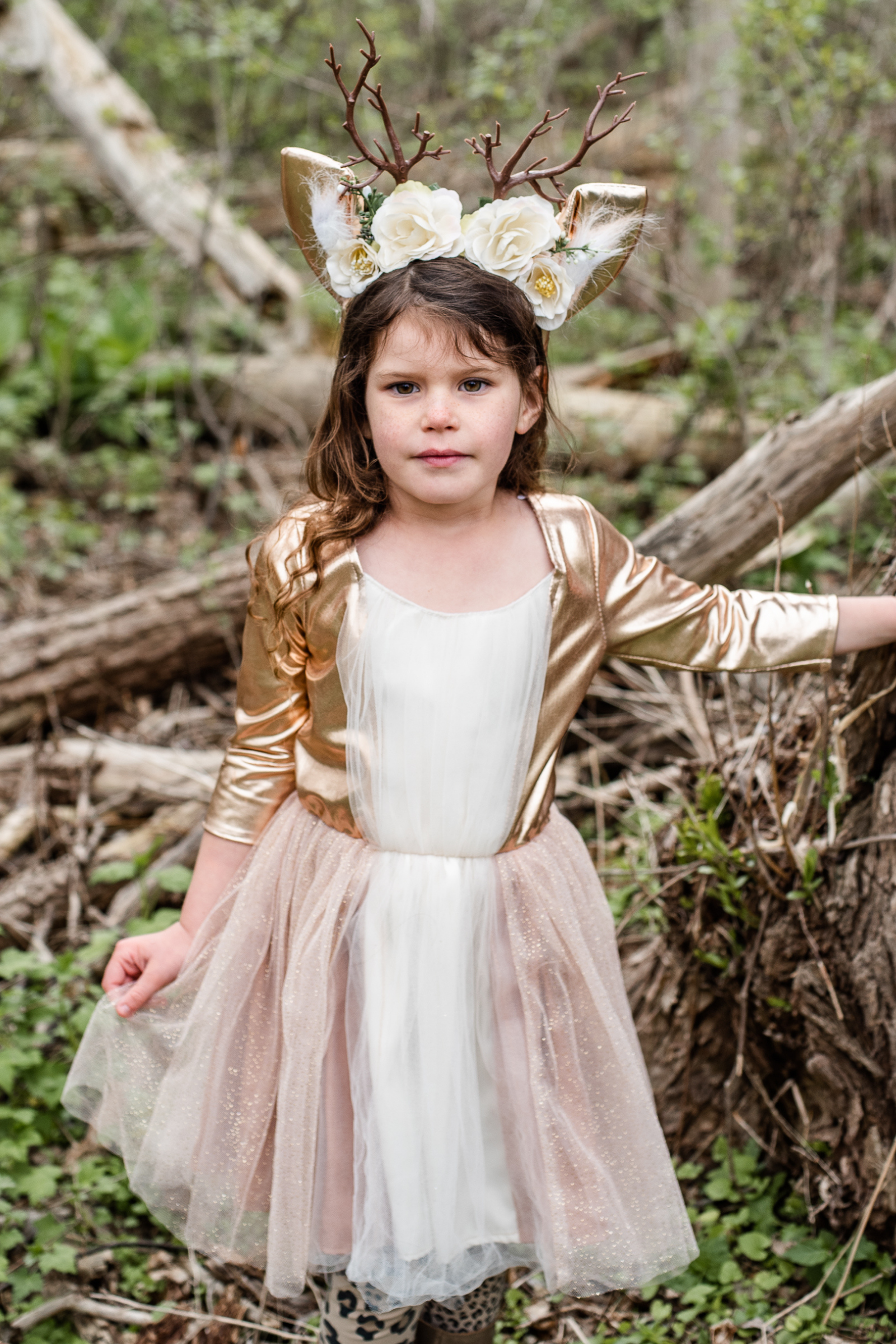 Woodland Deer Dress with Headpiece