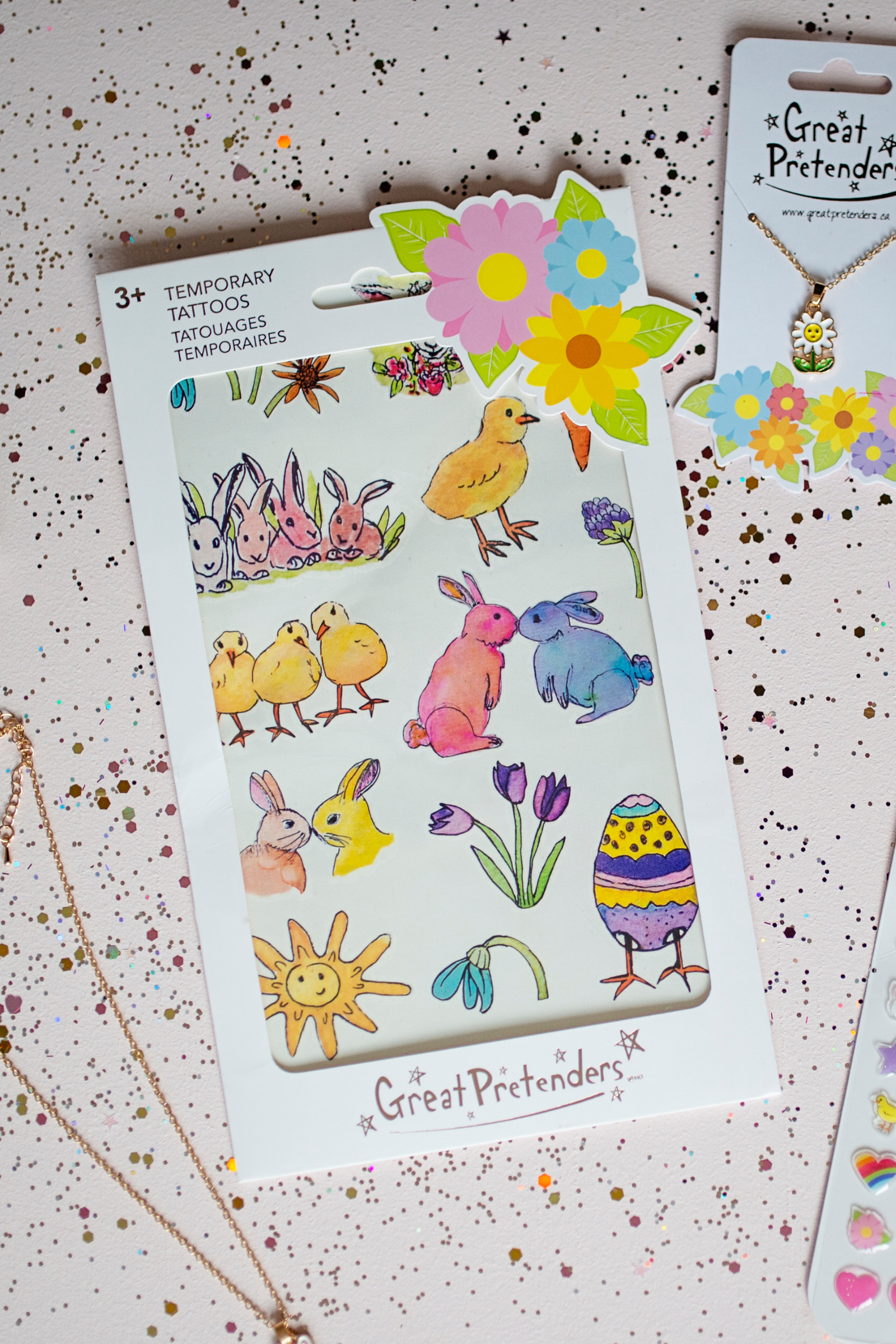 Spring Flowers Temporary Tattoos