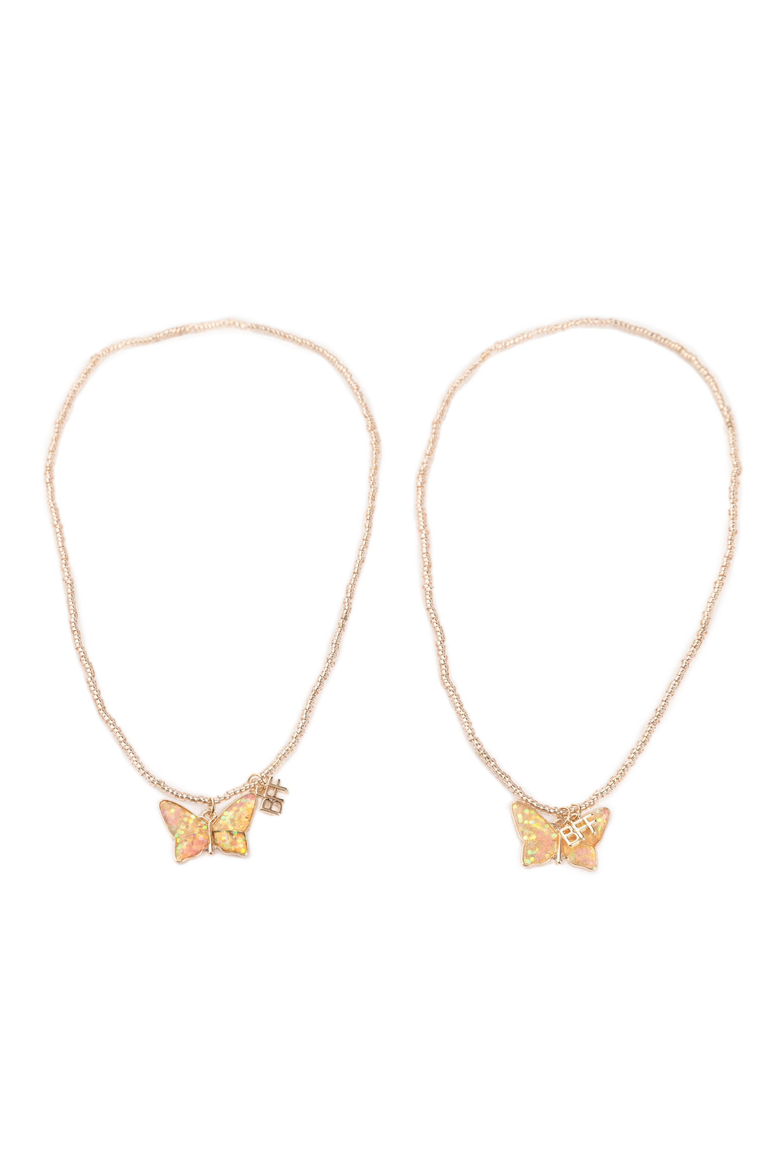 BFF Butterfly Share & Tear Necklace