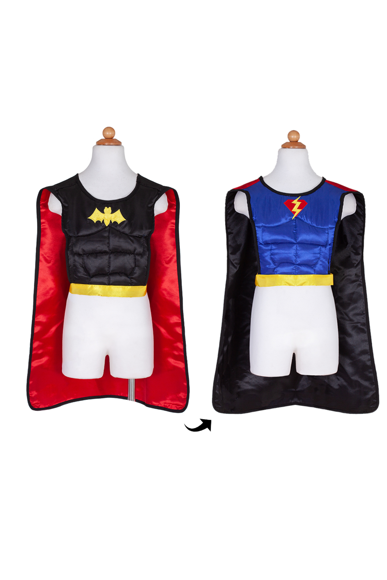 Reversible Superhero Bat Tunic with Cape & Mask