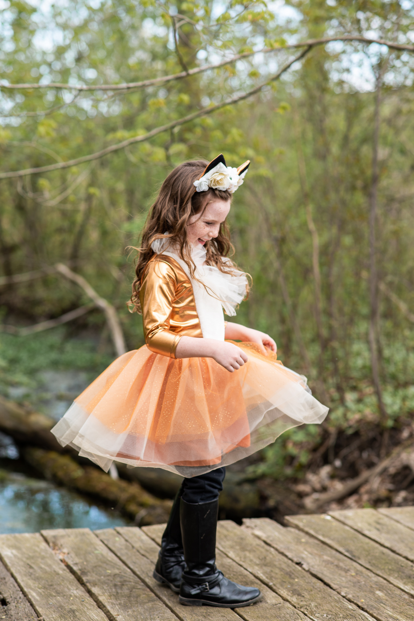 Woodland Fox Dress with Headpiece