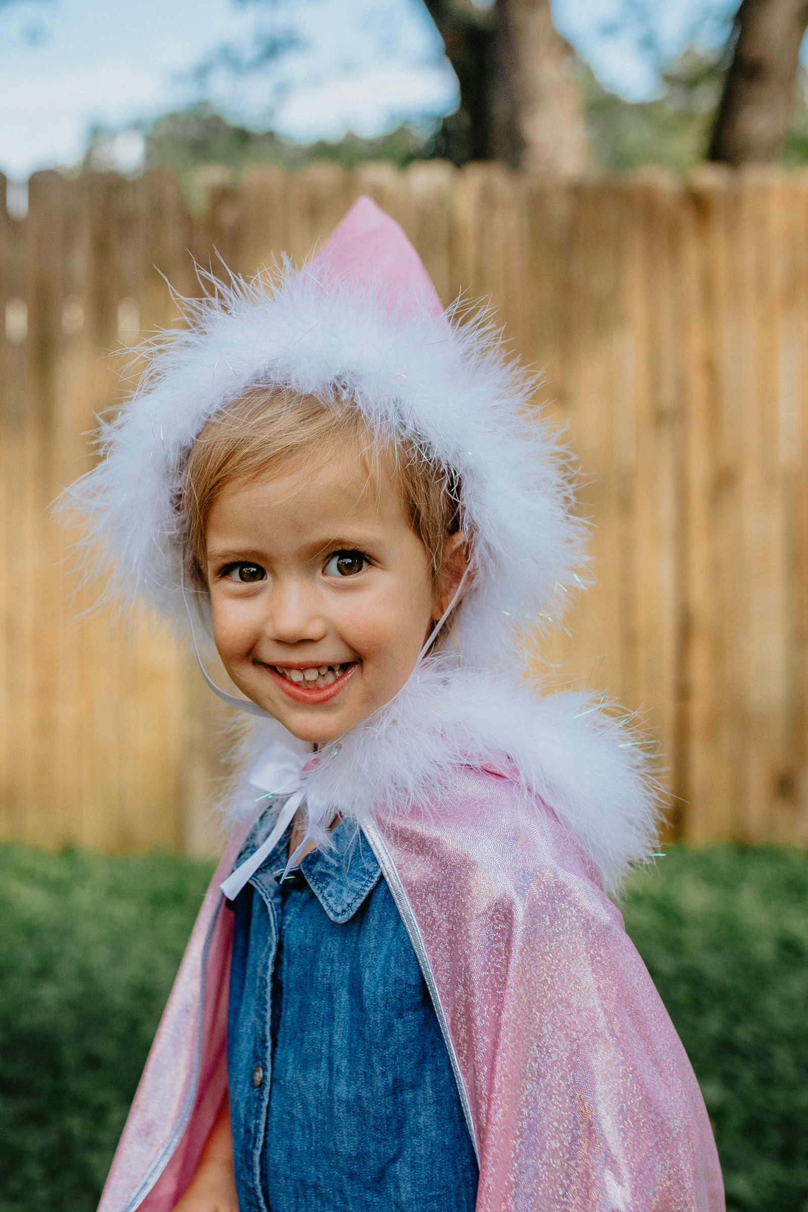 Pink Glitter Princess Cape