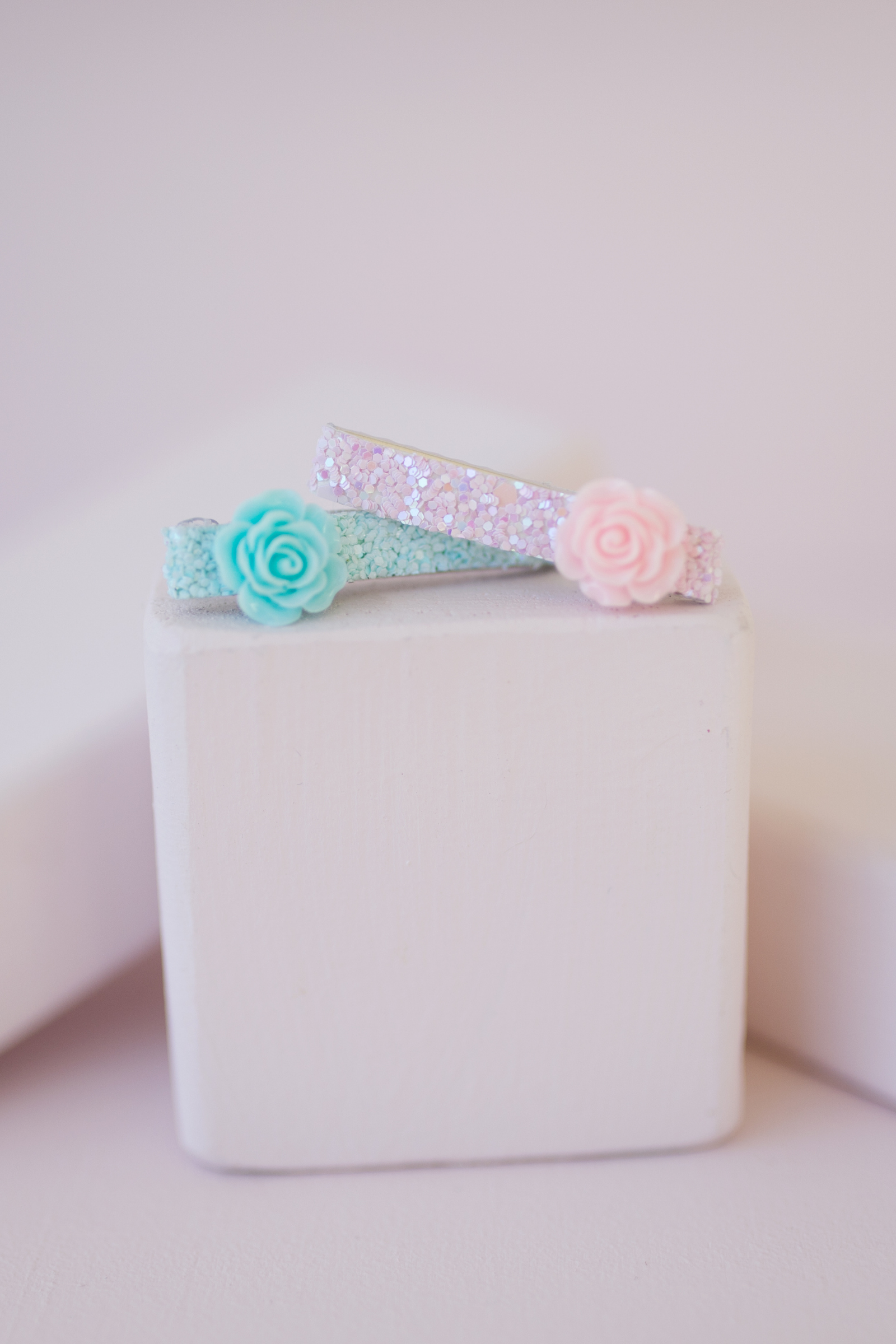 Boutique Glitter Rosette Hairclips