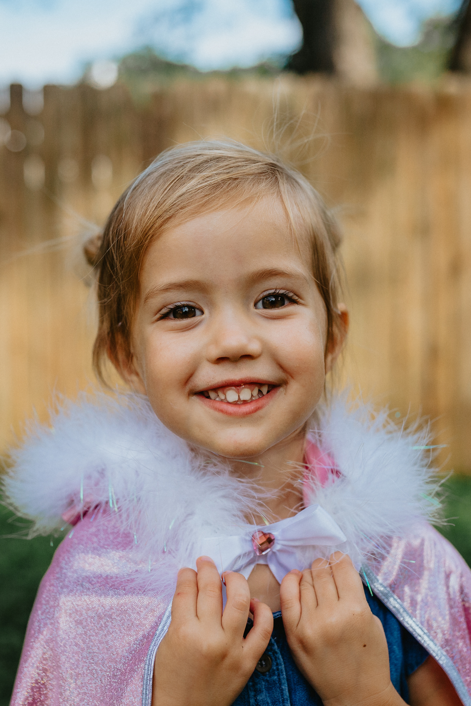 Pink Glitter Princess Cape