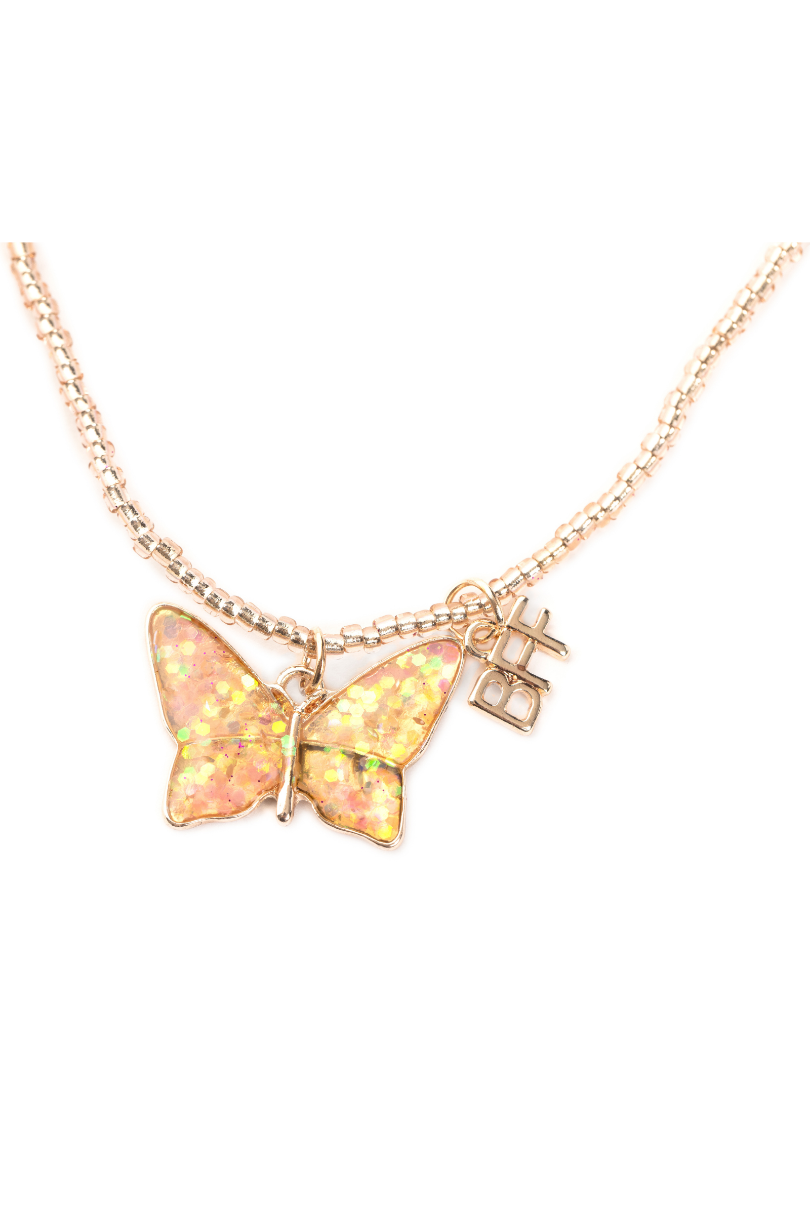 BFF Butterfly Share & Tear Necklace