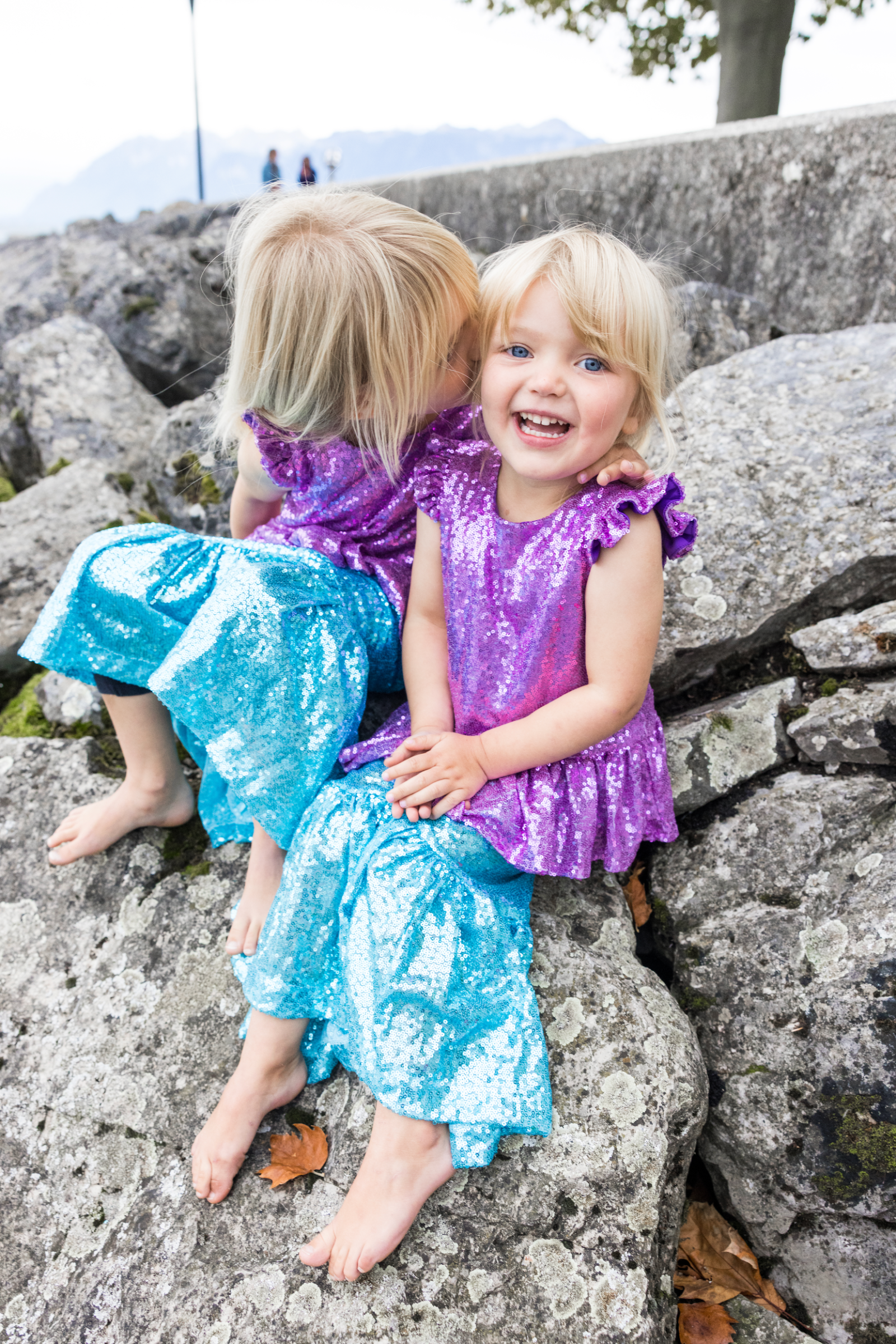 Sequins Sparkle Mermaid Top & Skirt Set