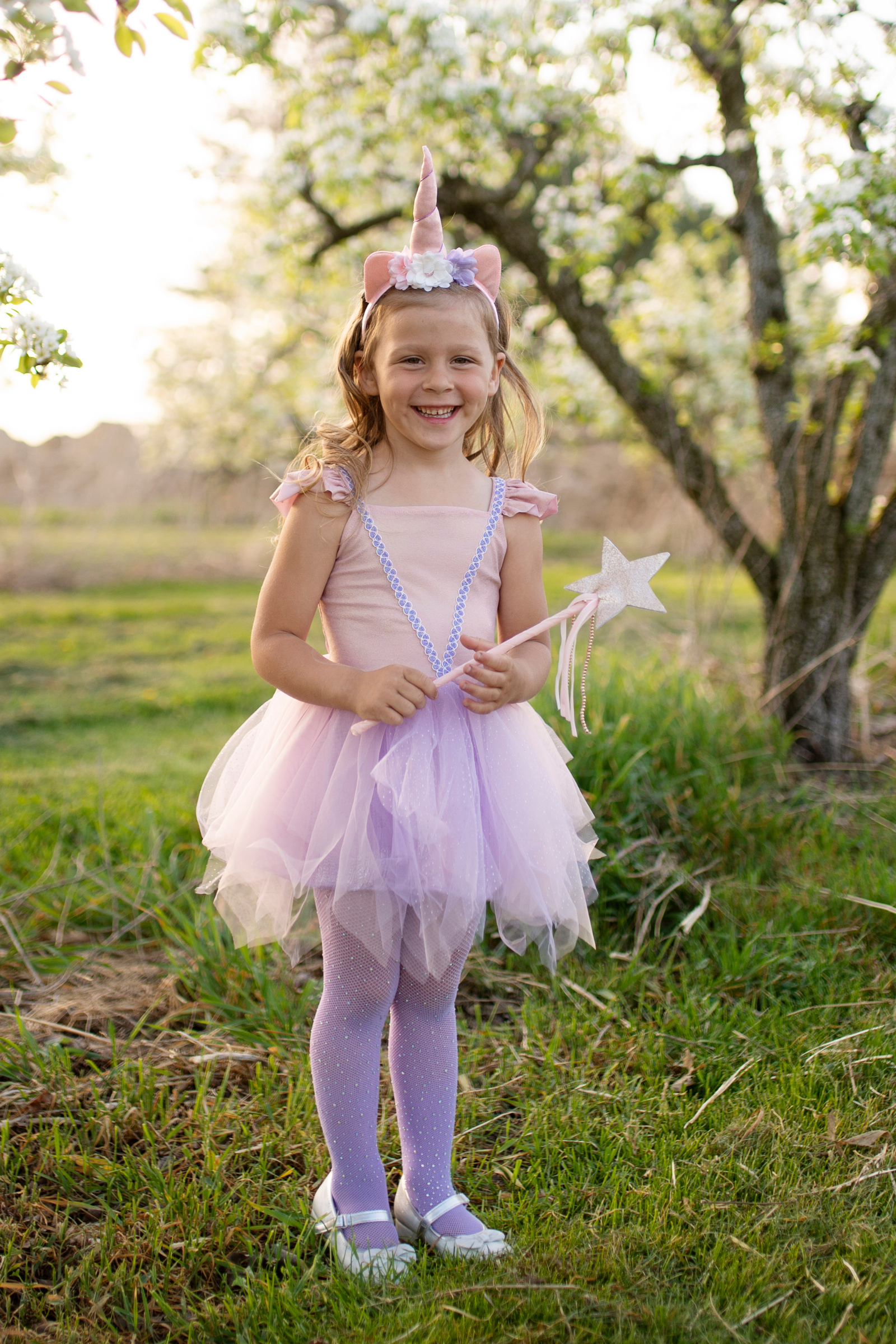 Pink Shimmer Unicorn Dress & Headband