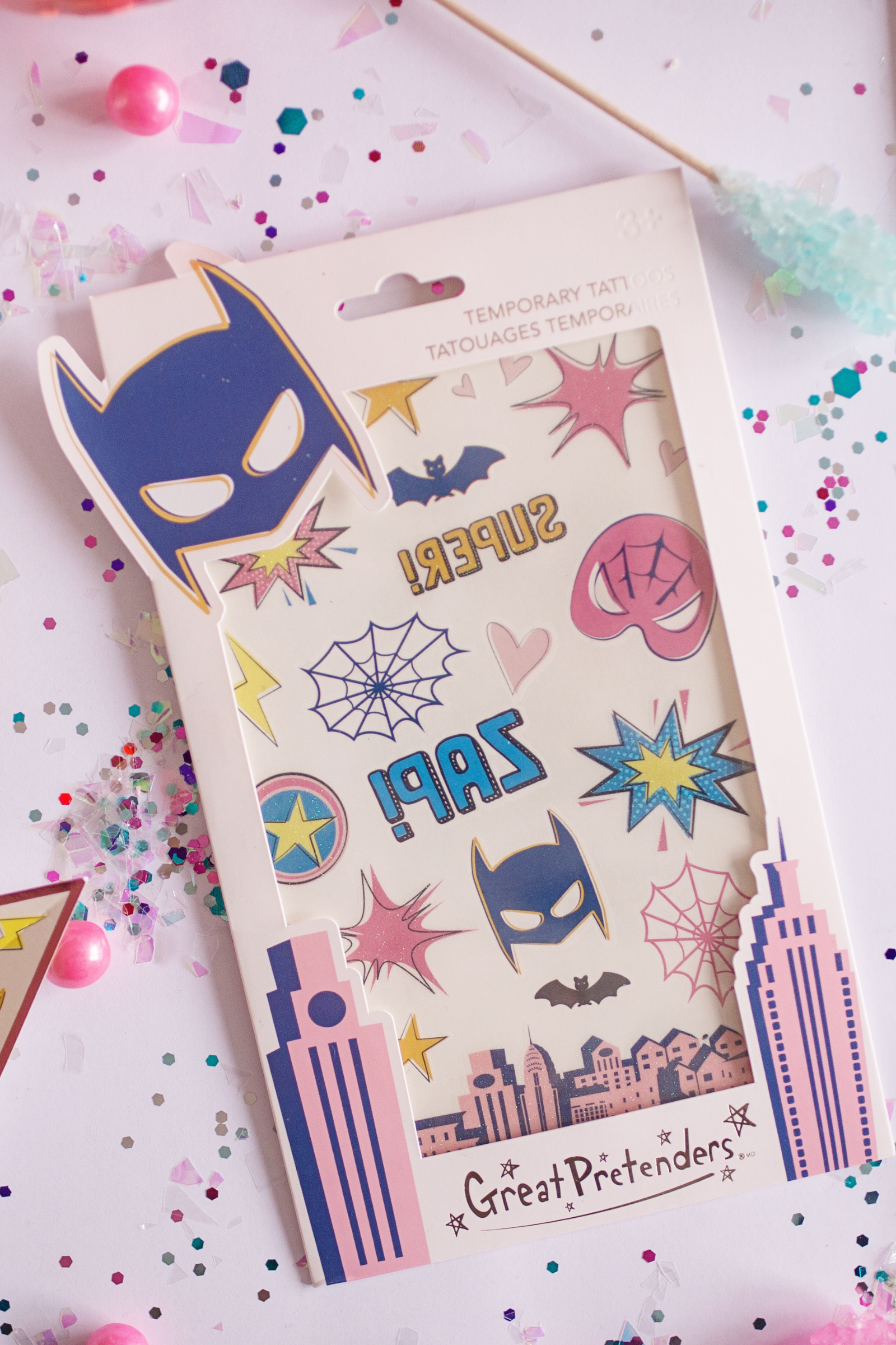 Superhero Star Temporary Tattoos