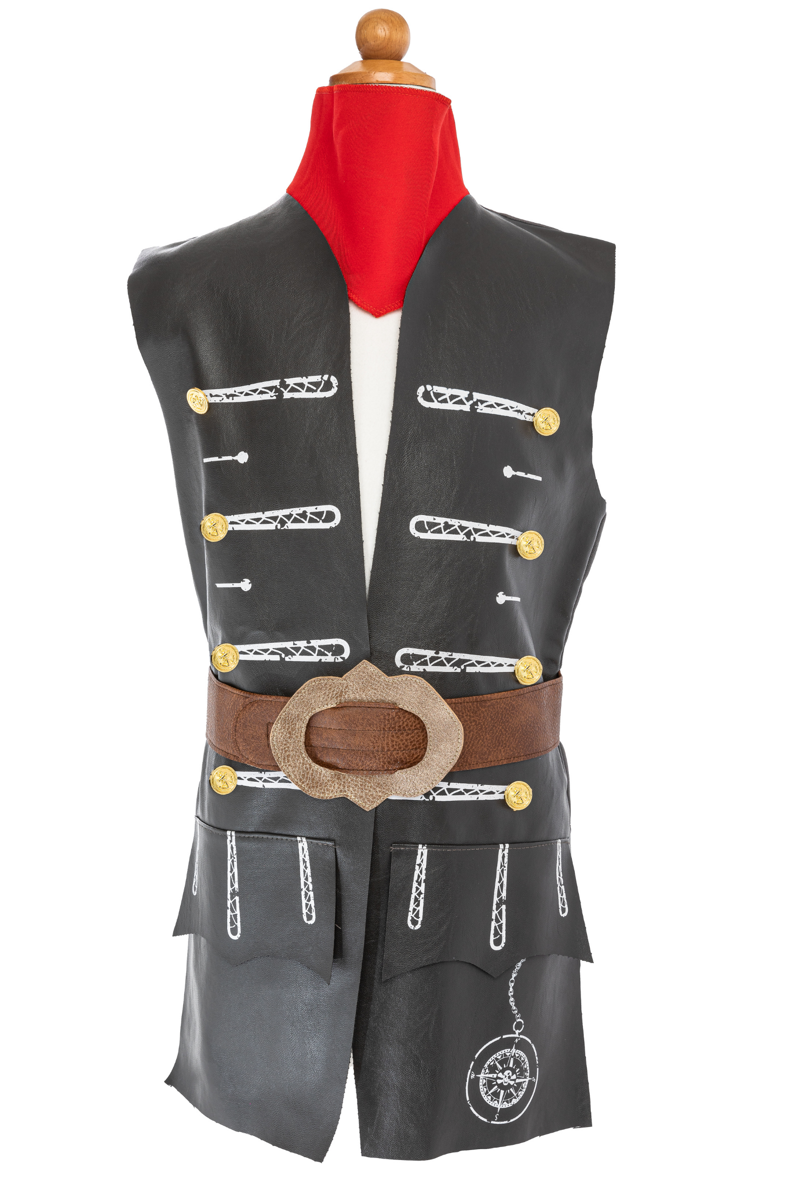 Skully Pirate Vest with Belt & Scarf
