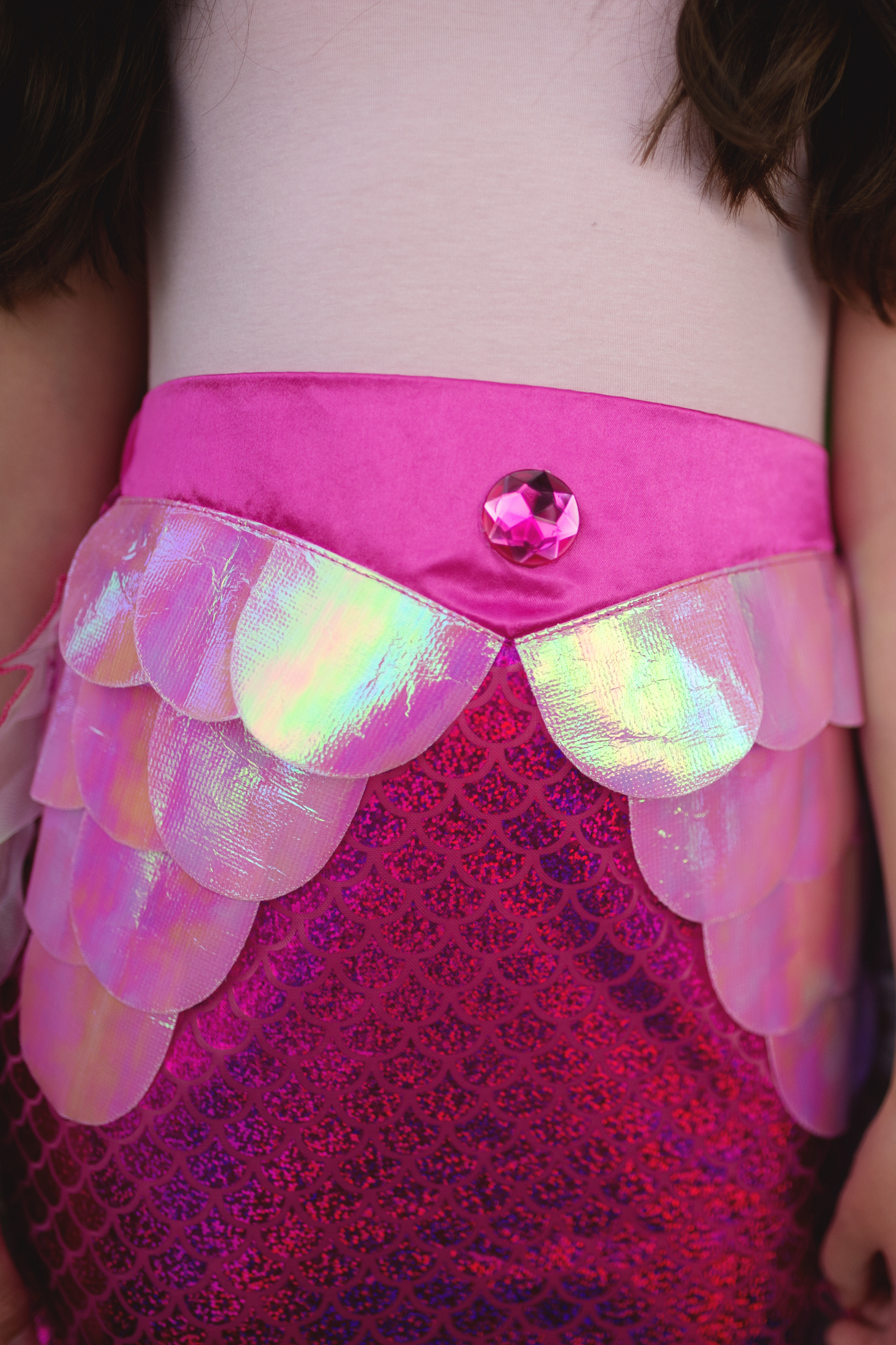 Mermaid Glimmer Skirt Set with Headband