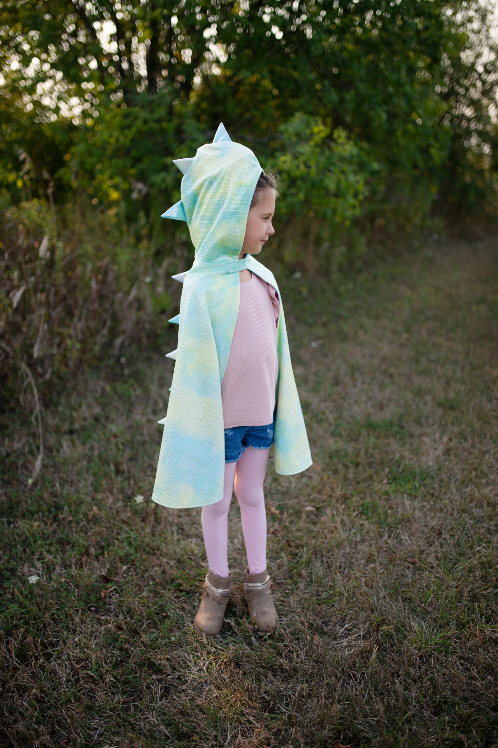 Rainbow Reversible Unicorn Dragon Cape