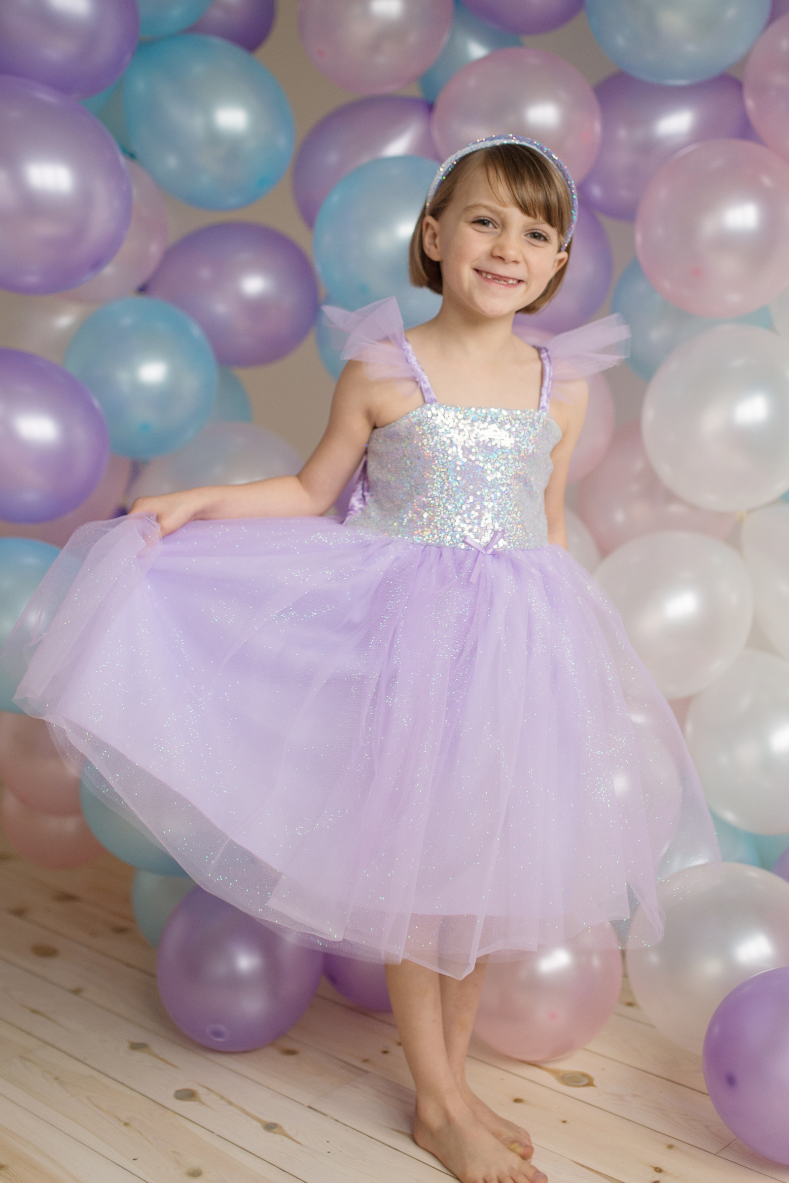 Sequins Princess Dress Lilac